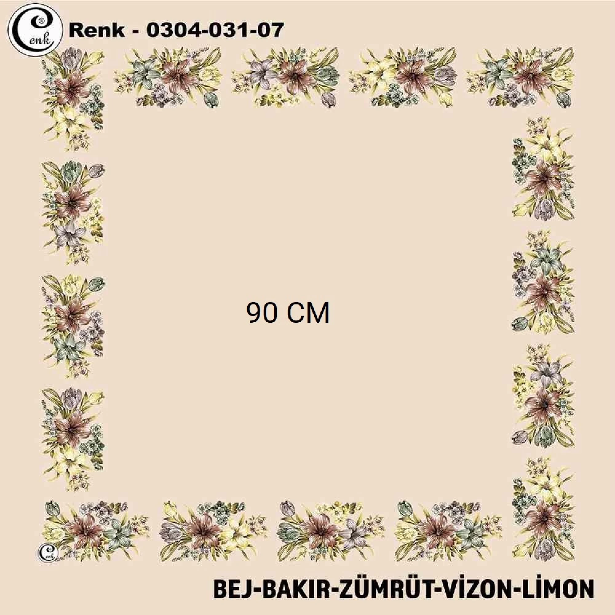 Cenk 90 CM İçi Boş Oyalık Yazma 031-07