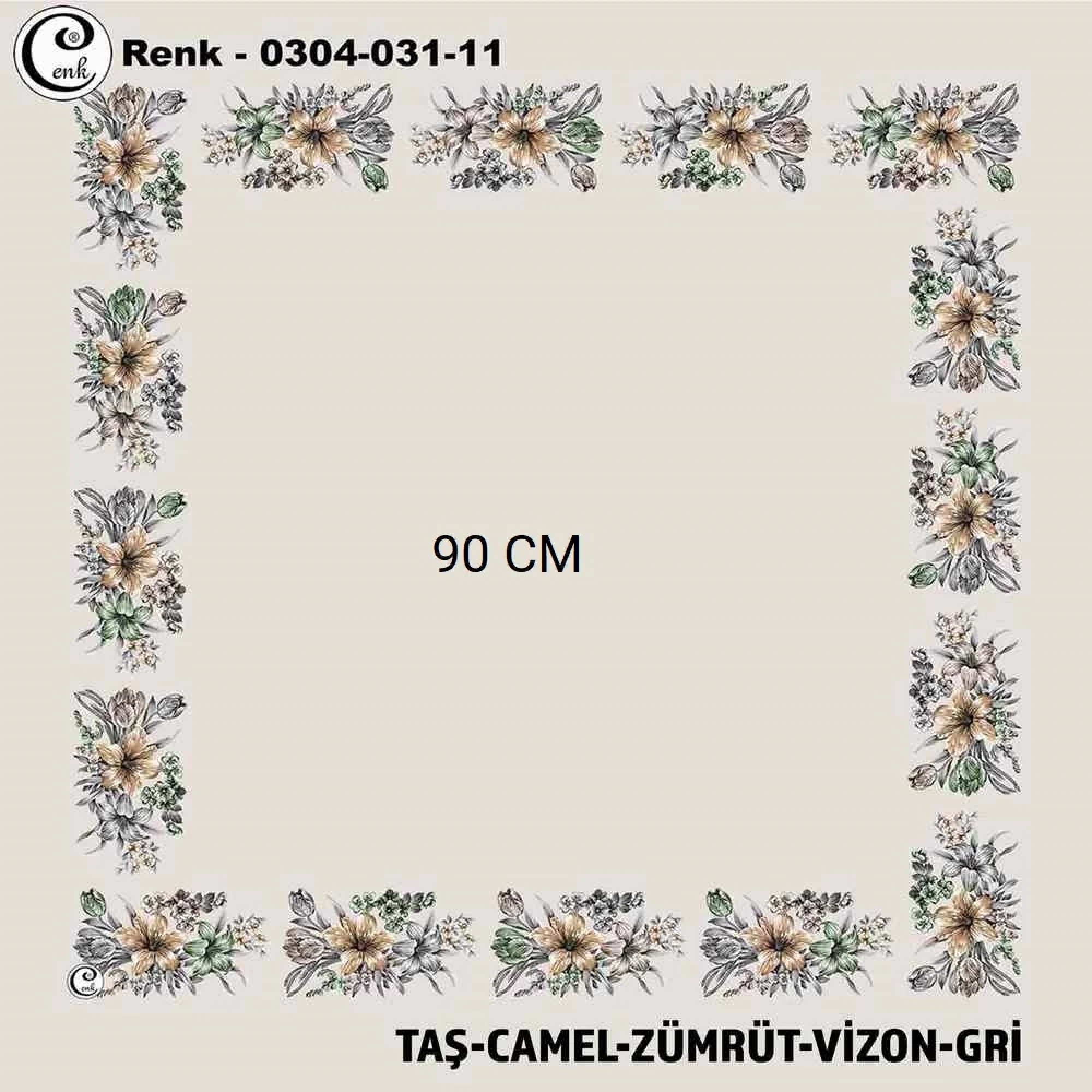 Cenk 90 CM İçi Boş Oyalık Yazma 031-11