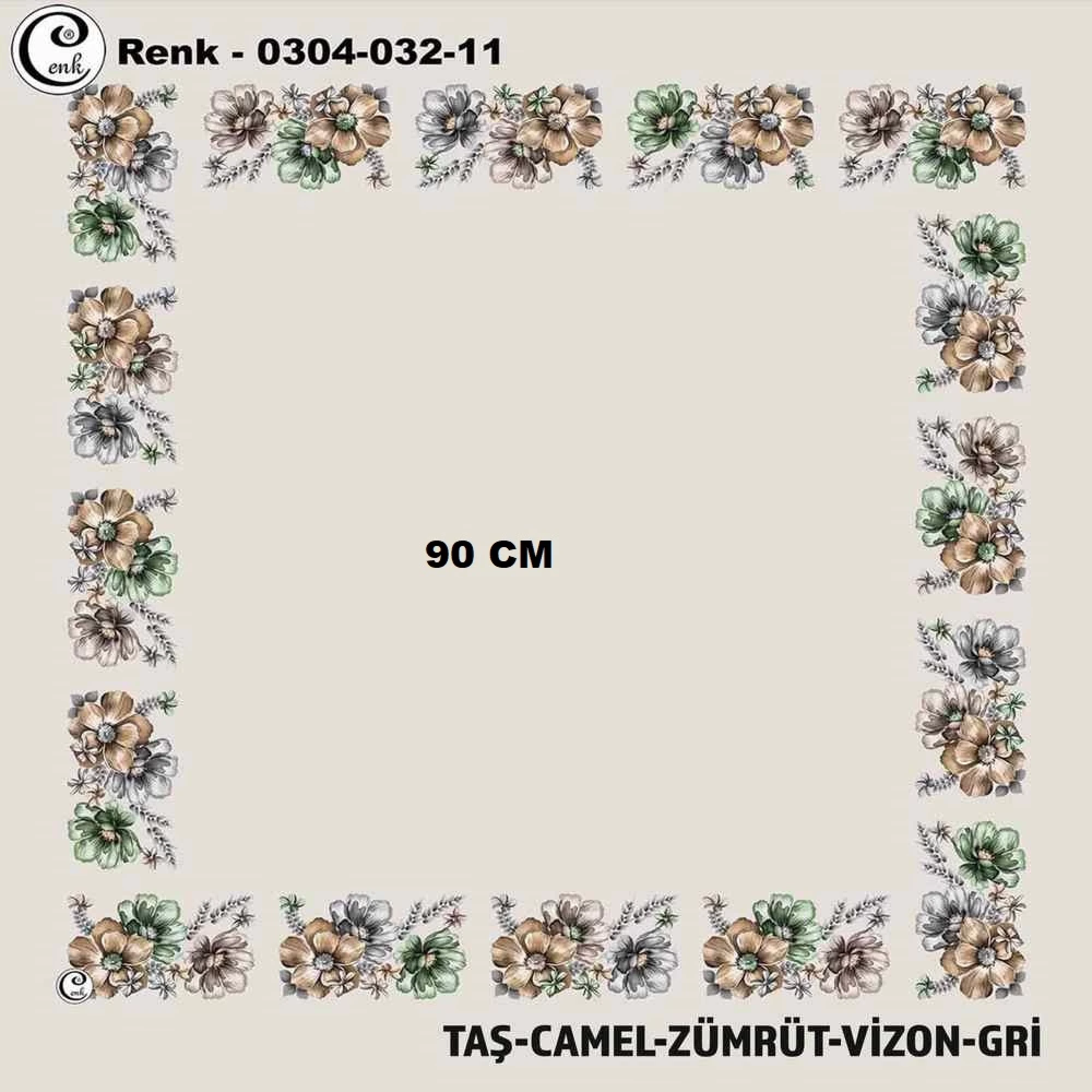 Cenk 90 CM İçi Boş Oyalık Yazma 032-11