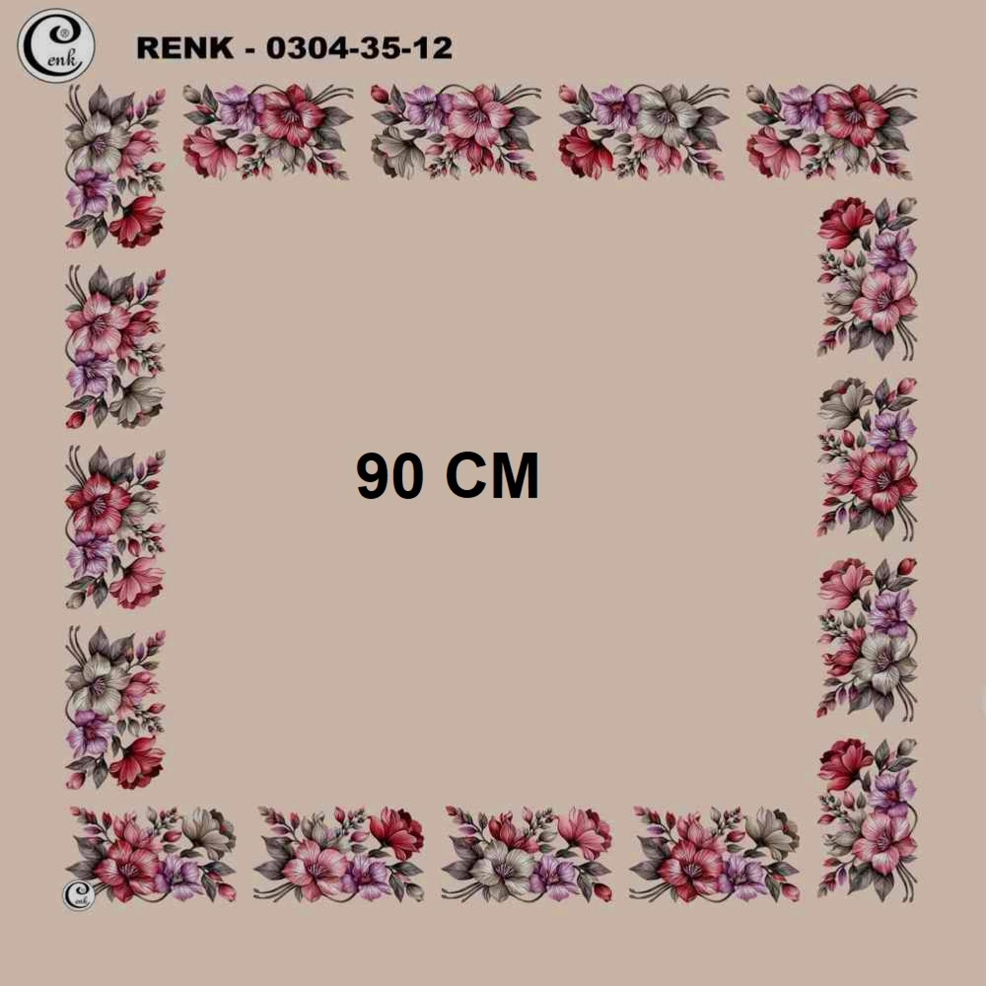 Cenk 90 CM İçi Boş Oyalık Yazma 035-12