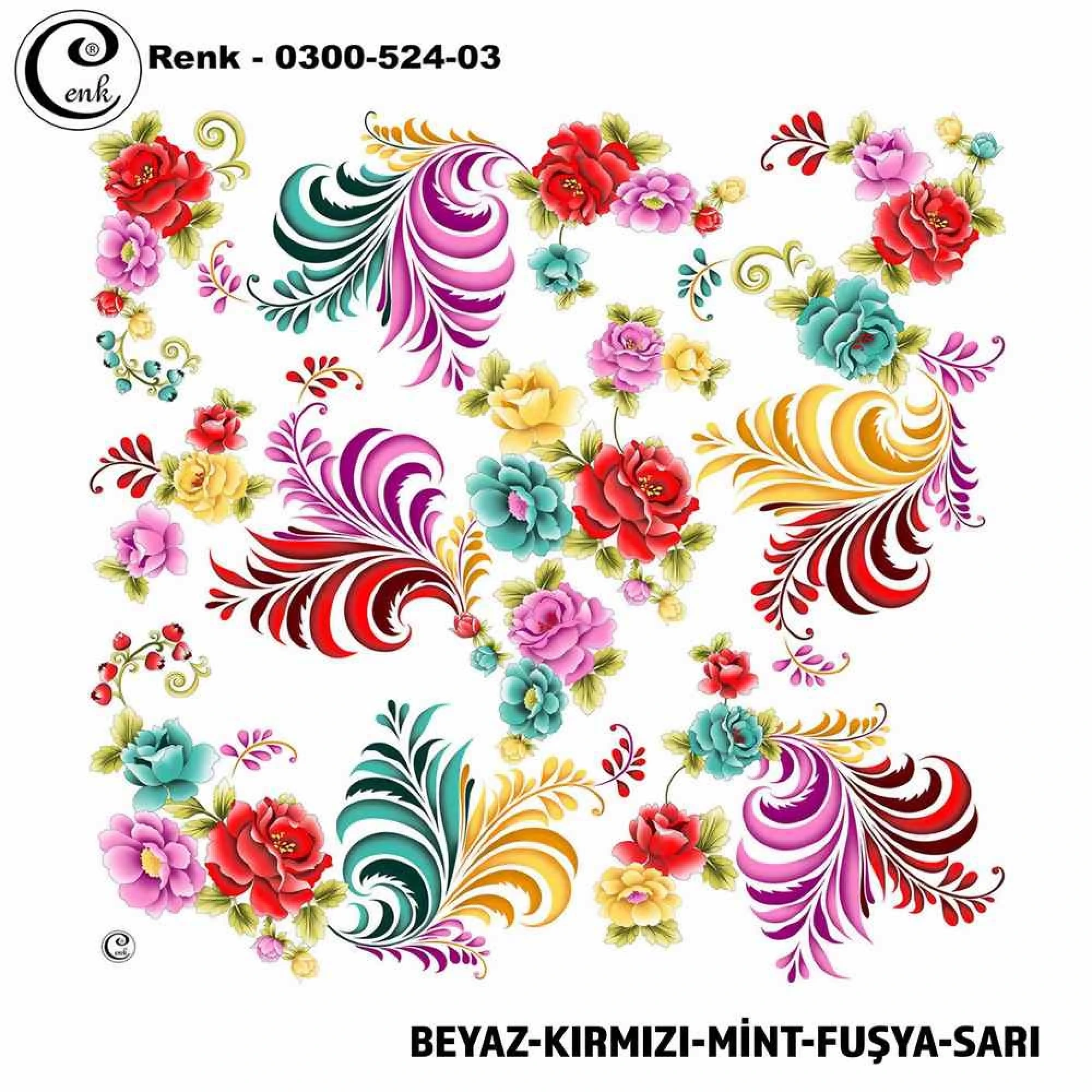 Cenk Desenli Oyalık Yazma 524-03