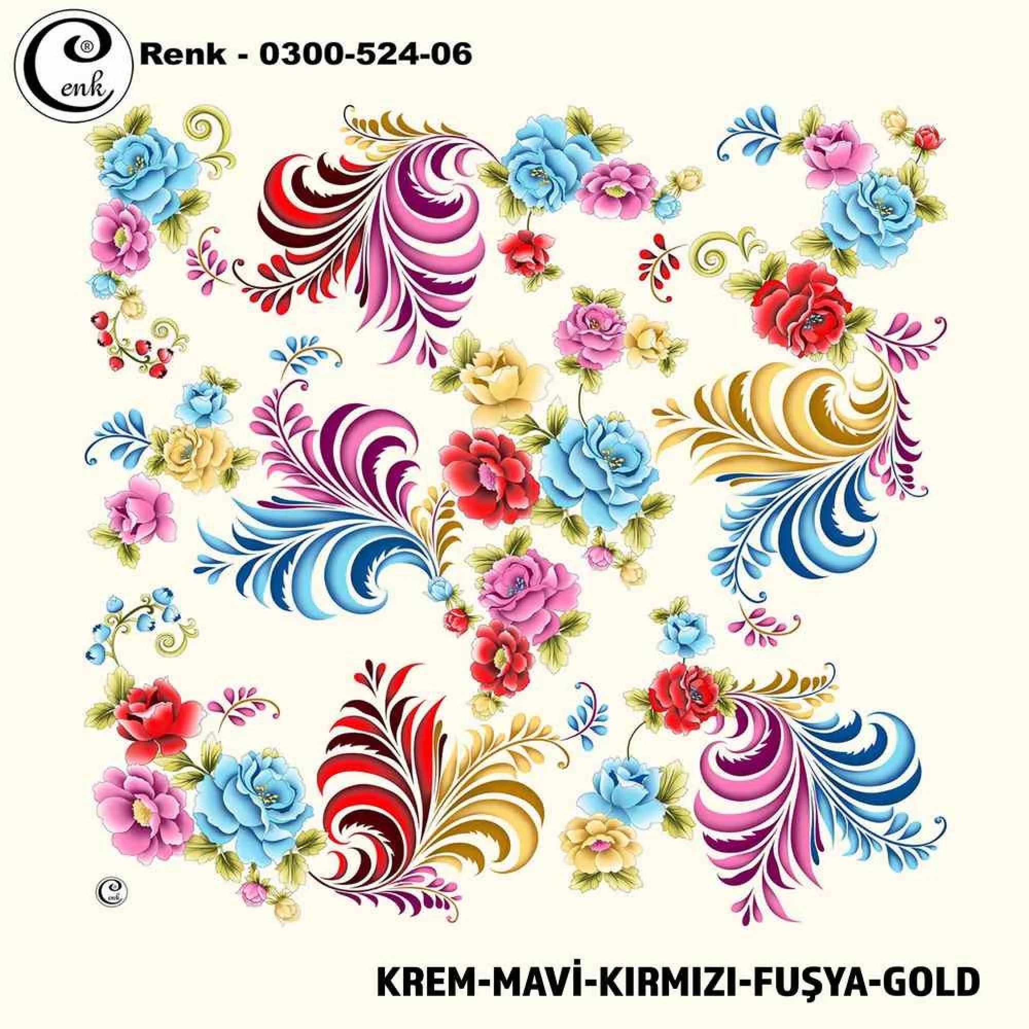 Cenk Desenli Oyalık Yazma 524-06