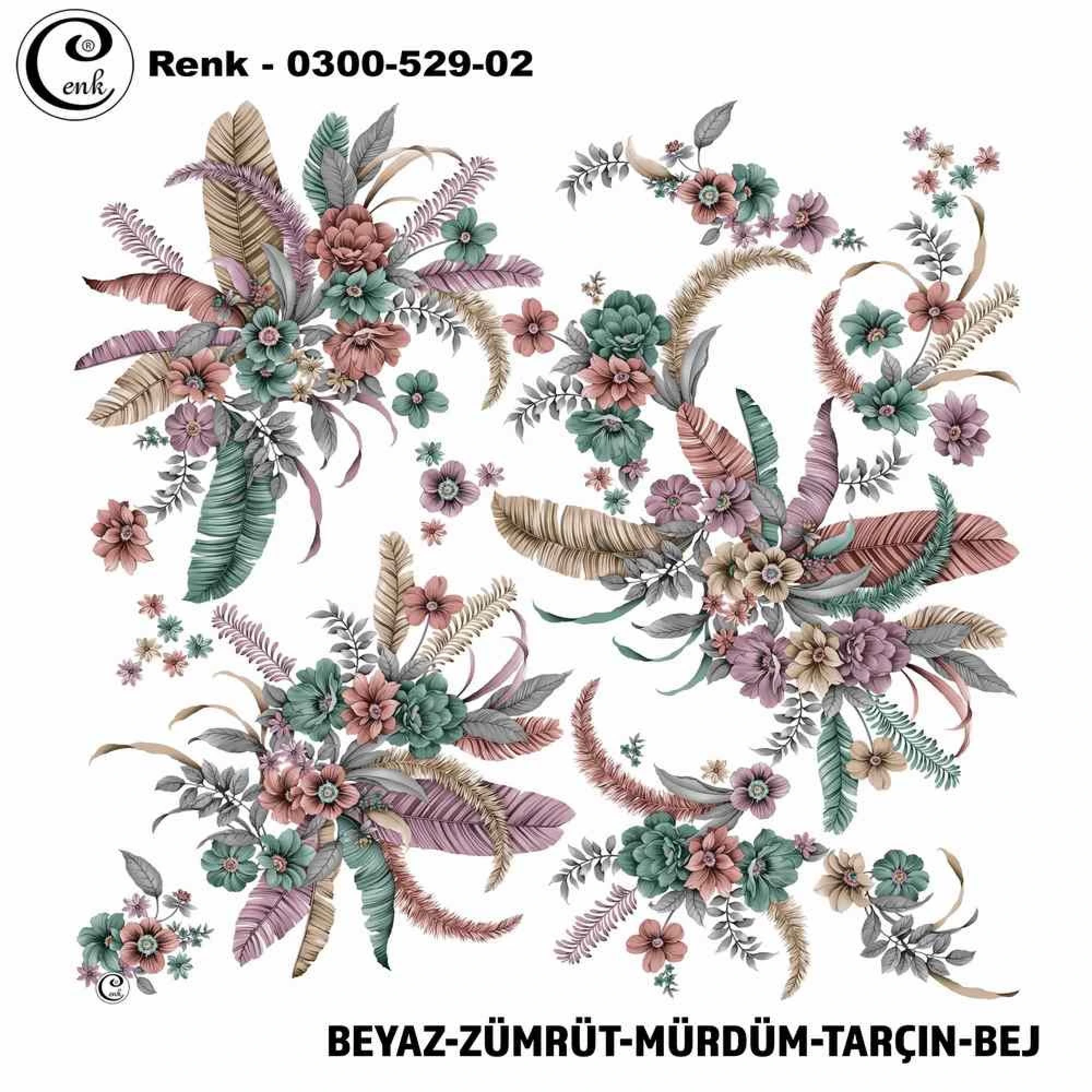 Cenk Desenli Oyalık Yazma 529-02