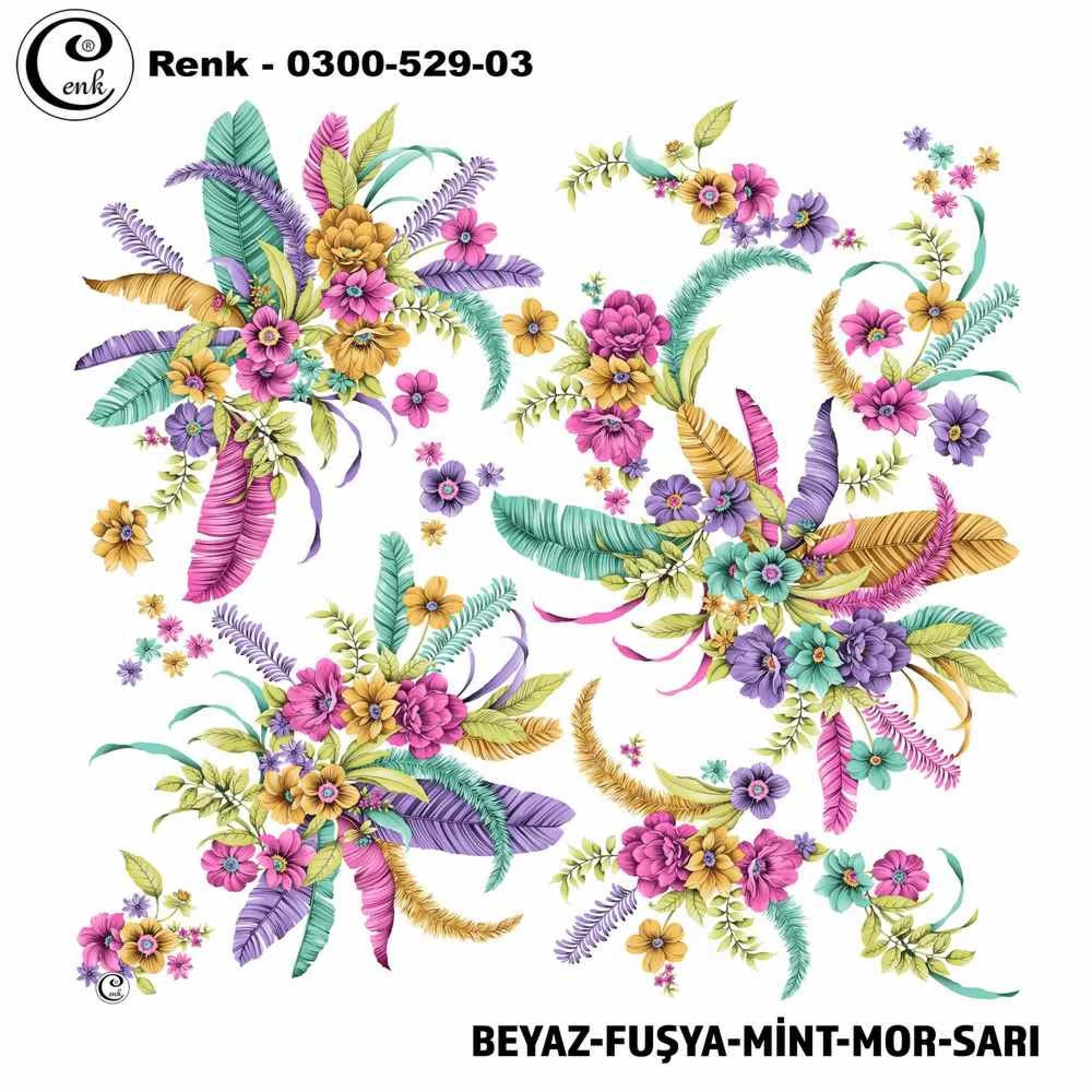 Cenk Desenli Oyalık Yazma 529-03
