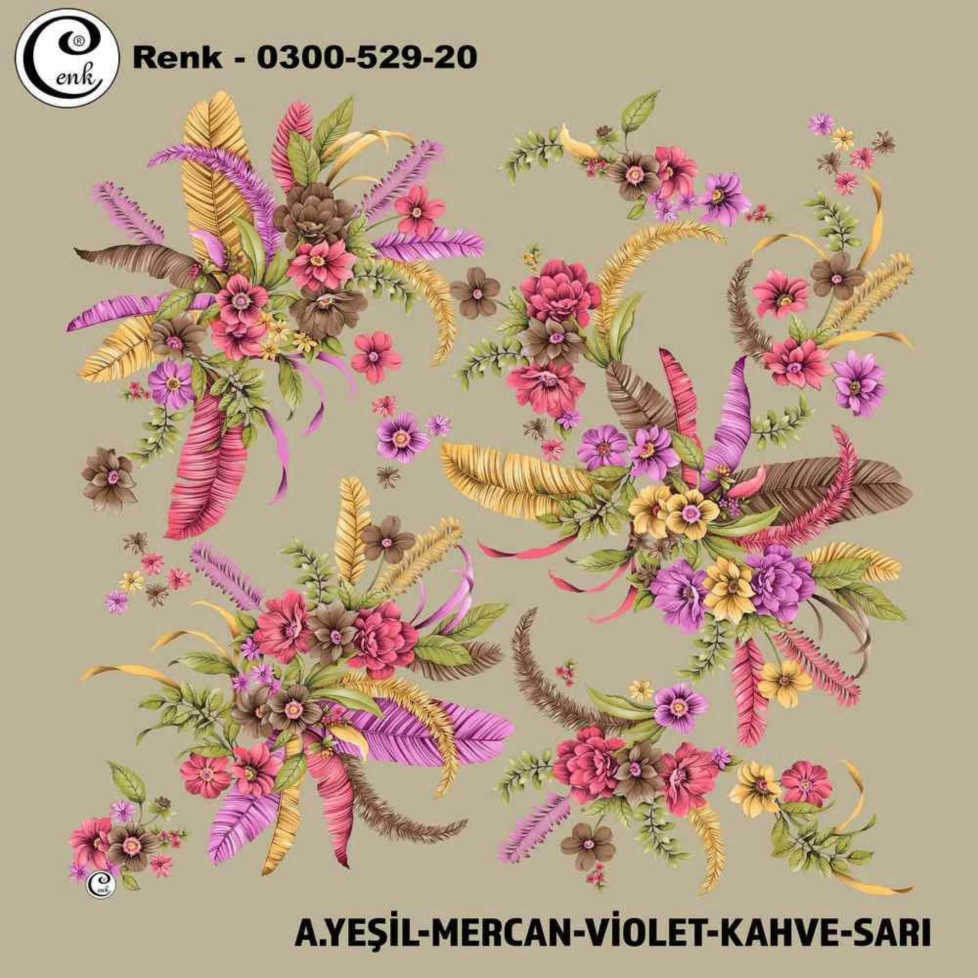 Cenk Desenli Oyalık Yazma 529-20