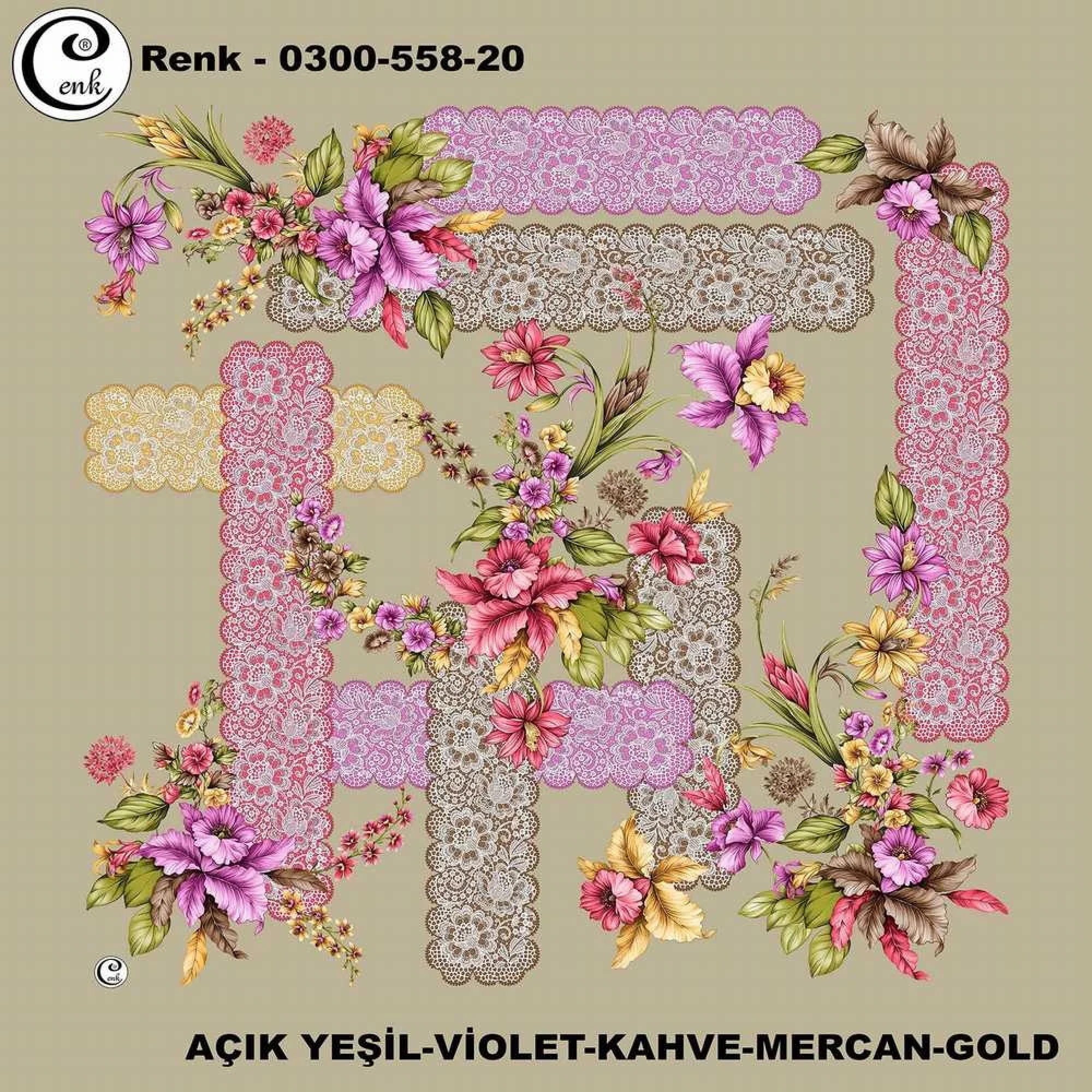 Cenk Desenli Oyalık Yazma 558-20