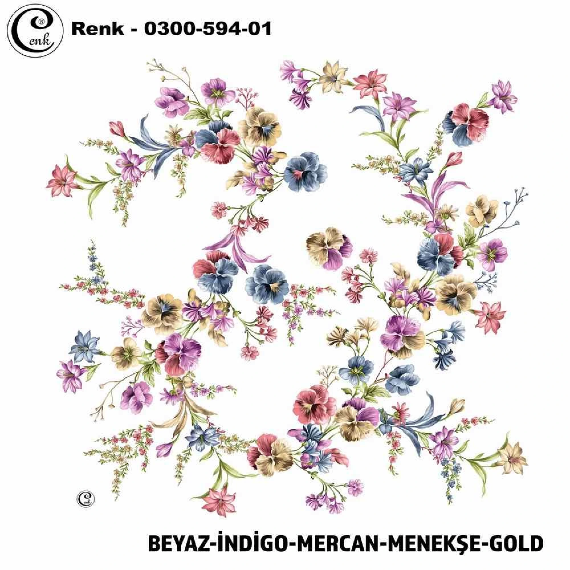 Cenk Desenli Oyalık Yazma 594-01
