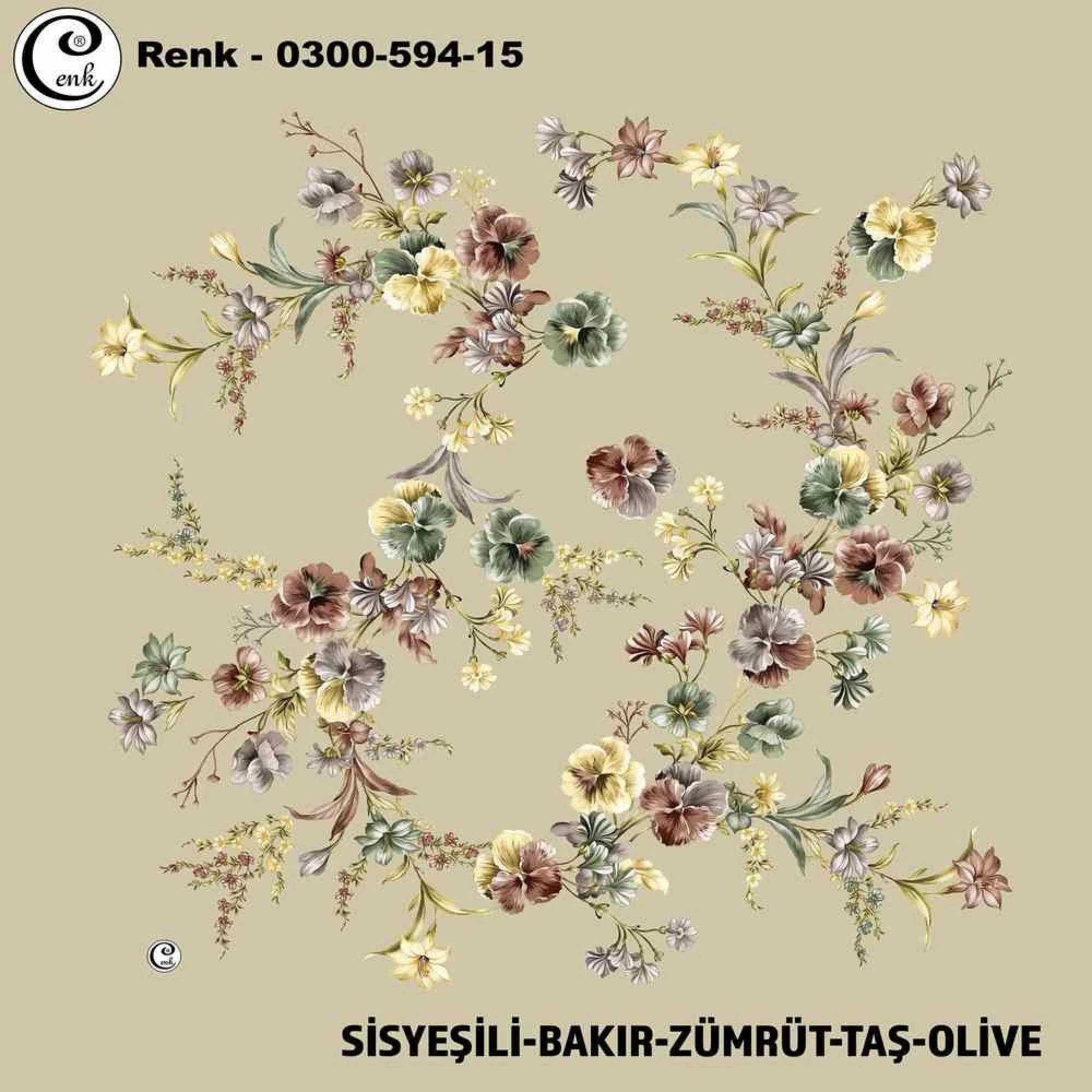 Cenk Desenli Oyalık Yazma 594-15