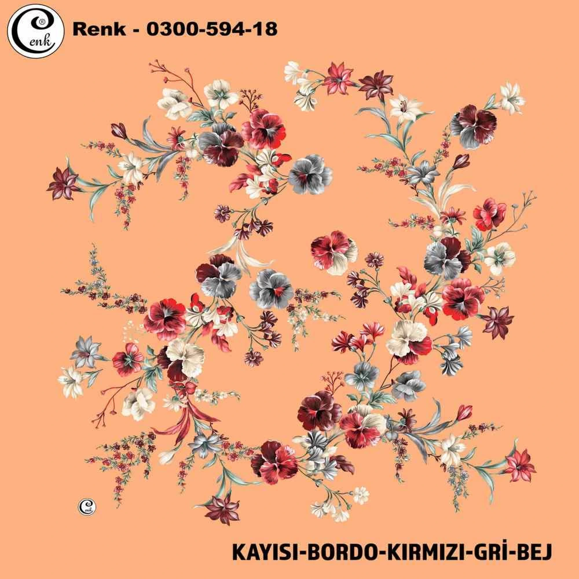 Cenk Desenli Oyalık Yazma 594-18
