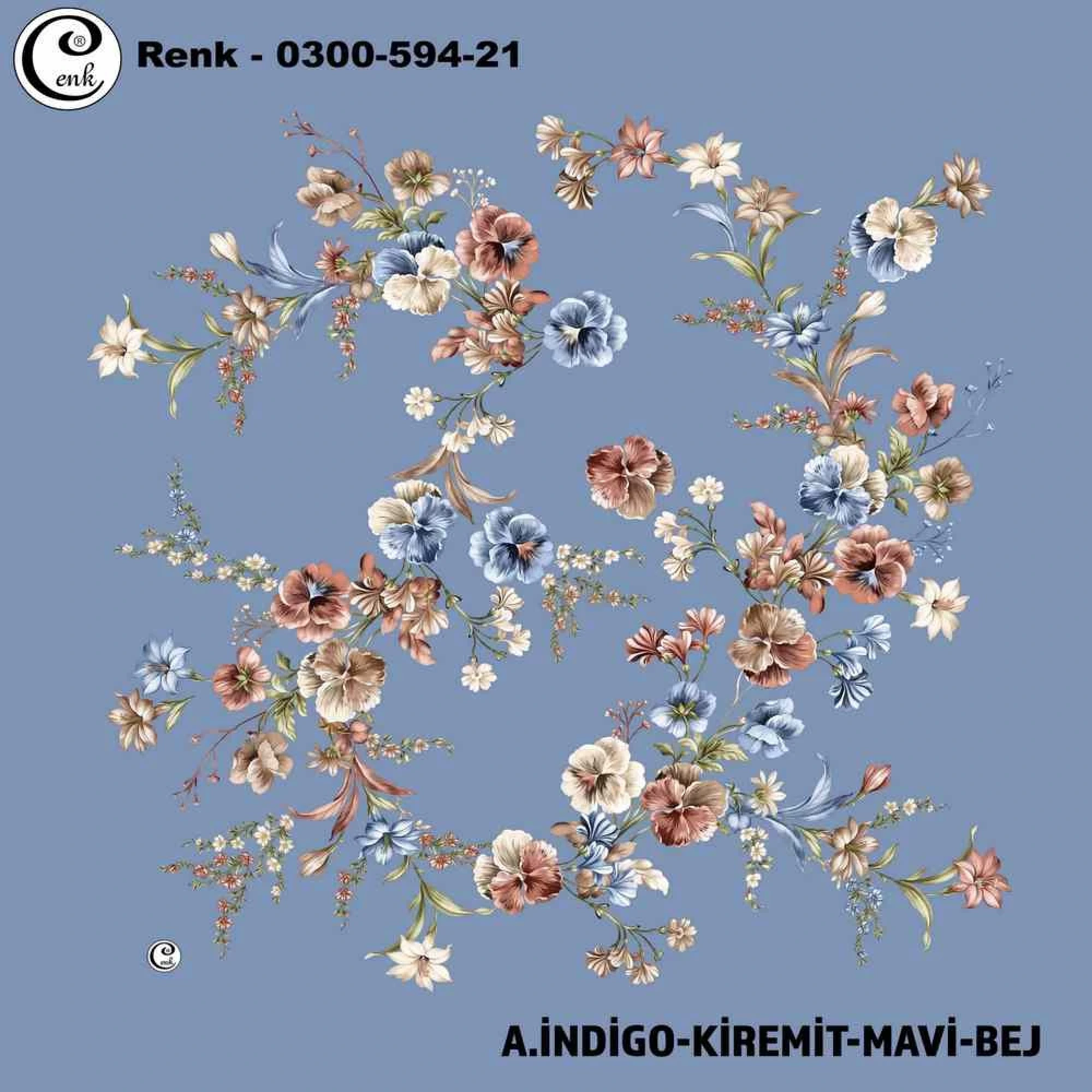 Cenk Desenli Oyalık Yazma 594-21