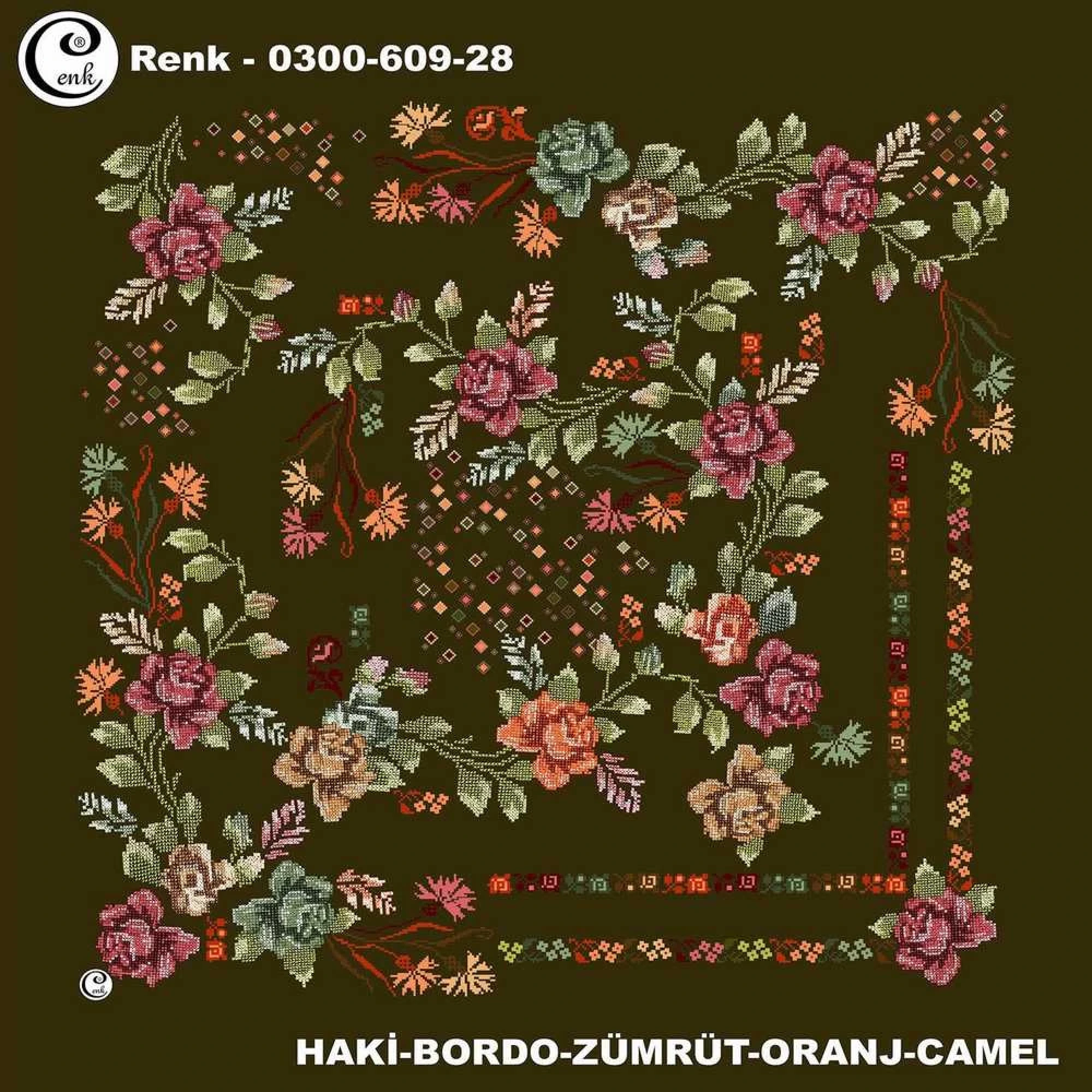 Cenk Desenli Oyalık Yazma 609-28