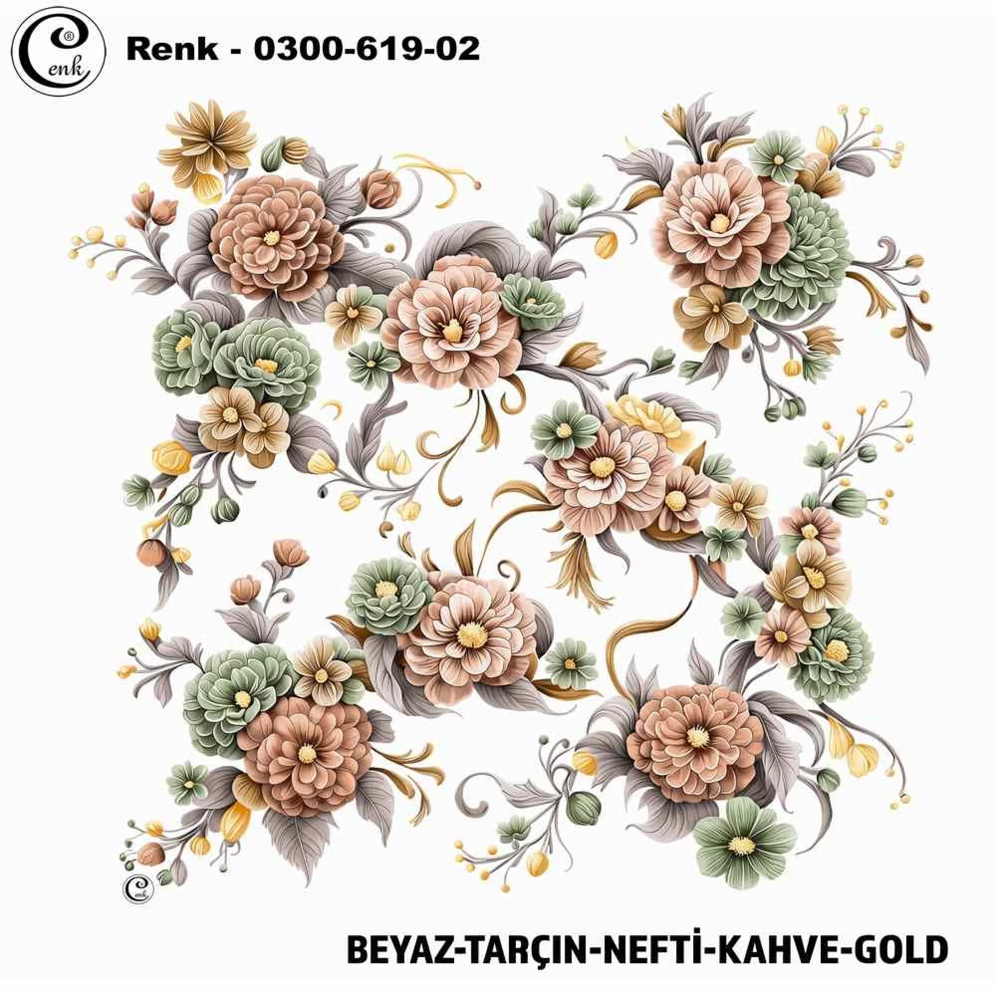 Cenk Desenli Oyalık Yazma 619-02