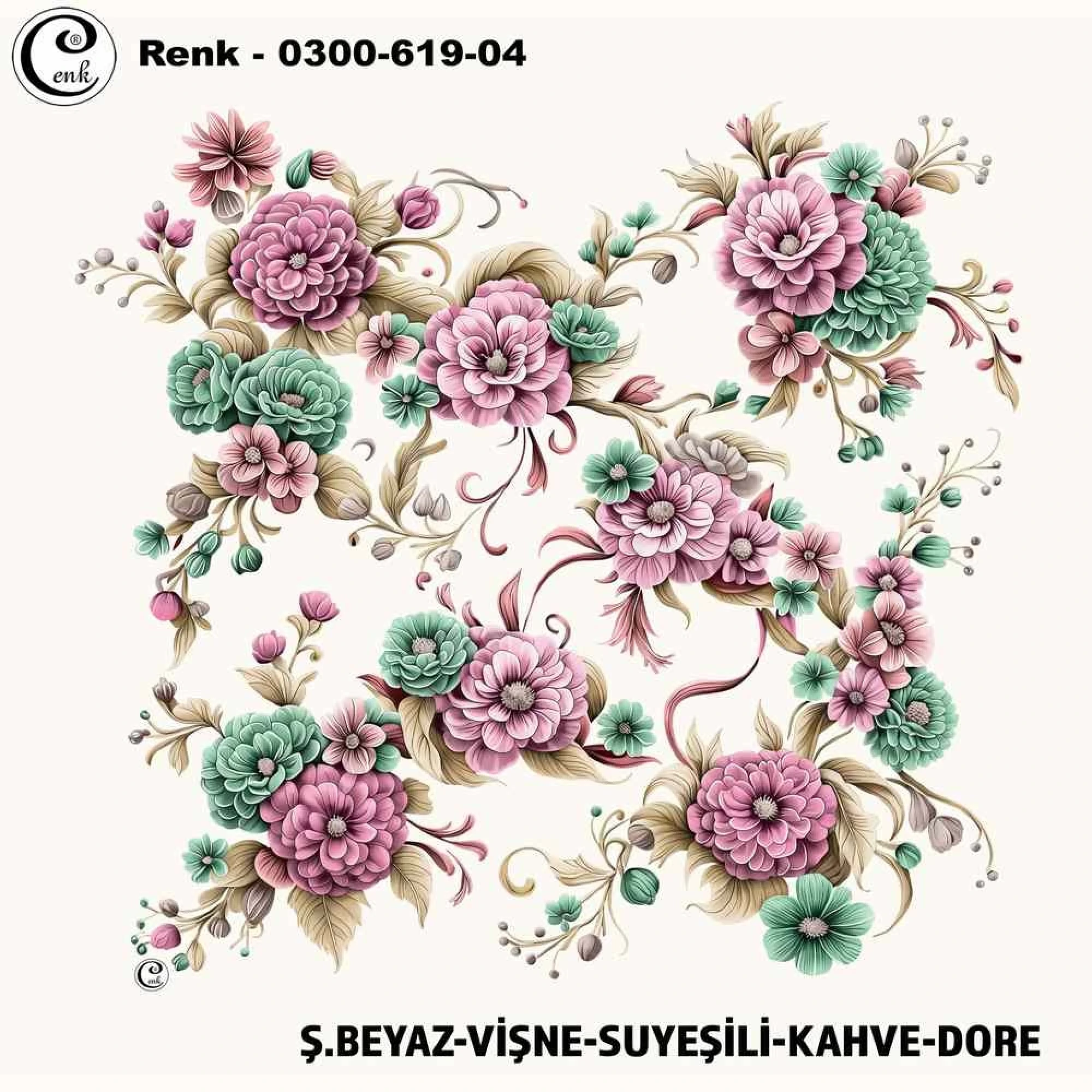 Cenk Desenli Oyalık Yazma 619-04