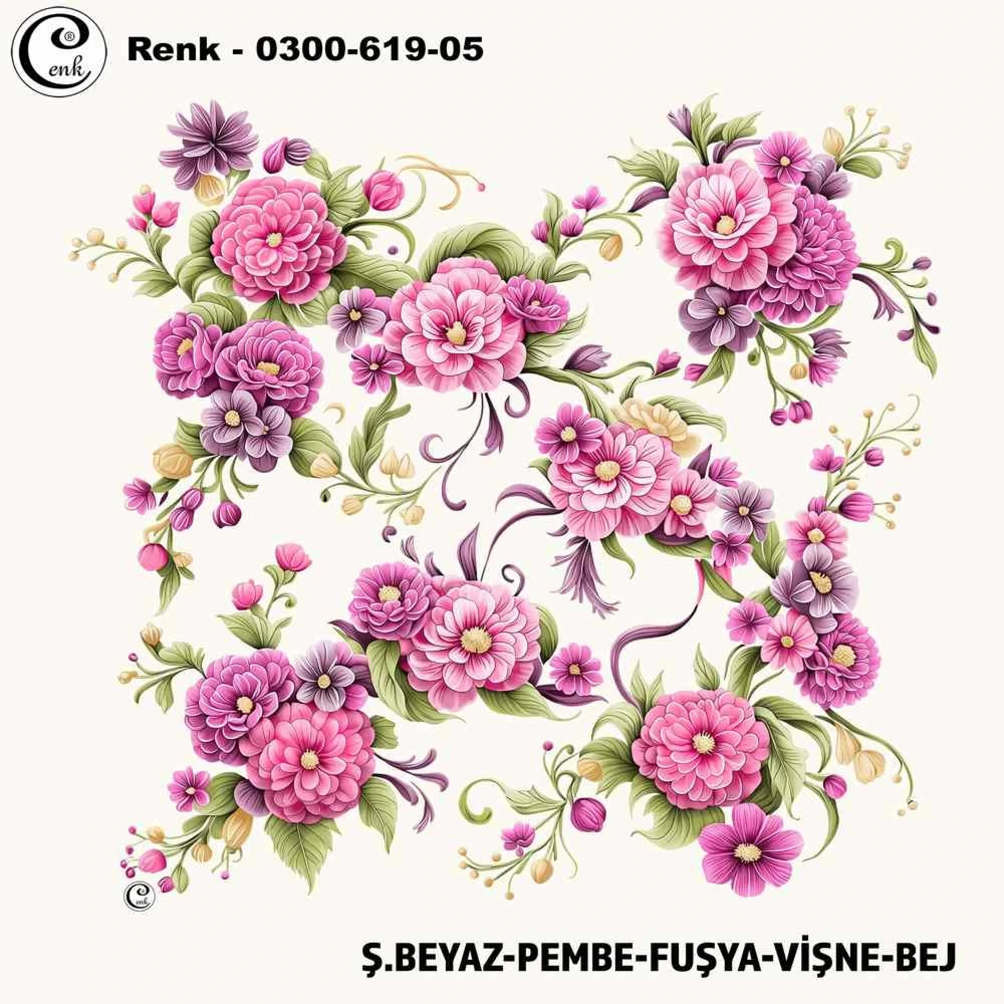 Cenk Desenli Oyalık Yazma 619-05