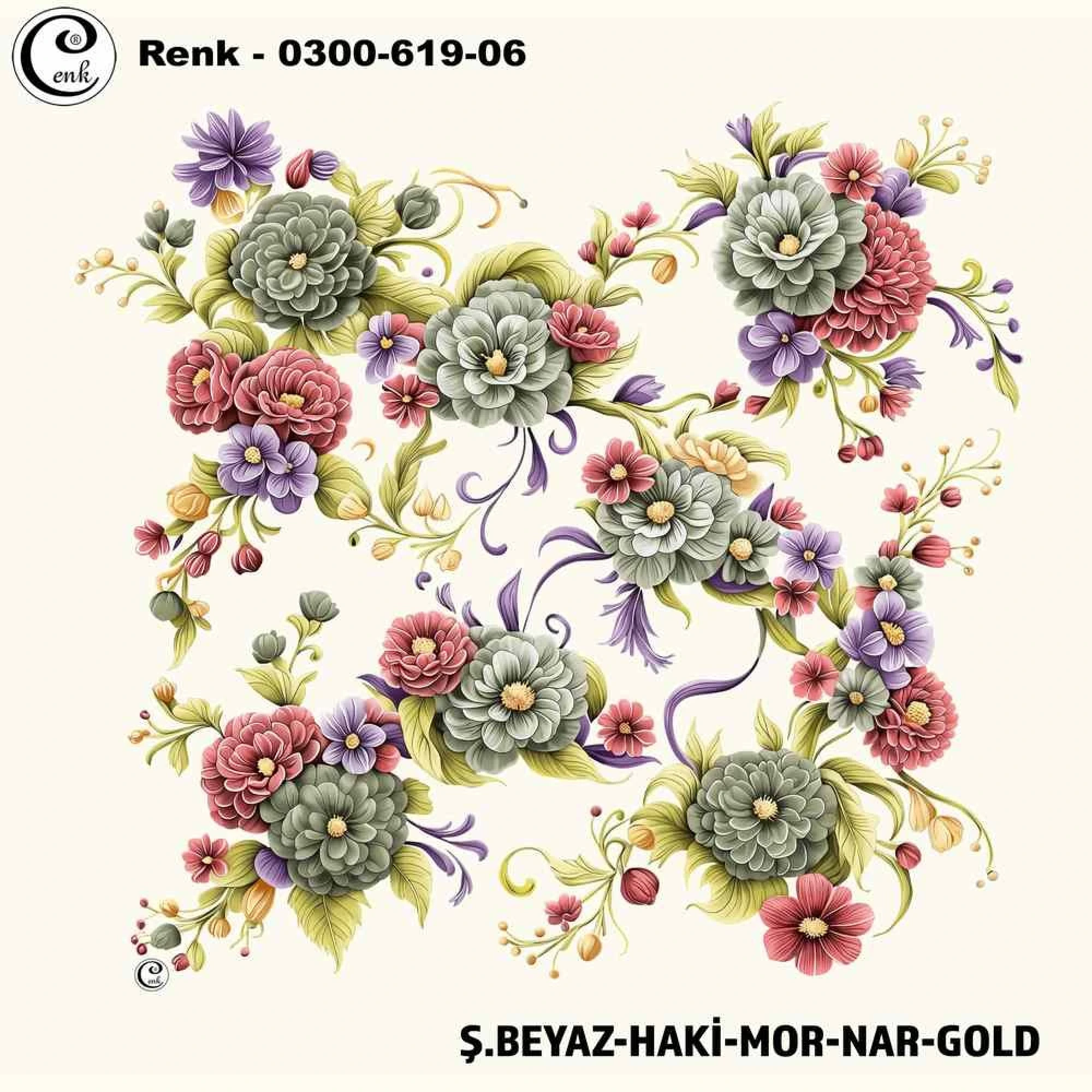 Cenk Desenli Oyalık Yazma 619-06