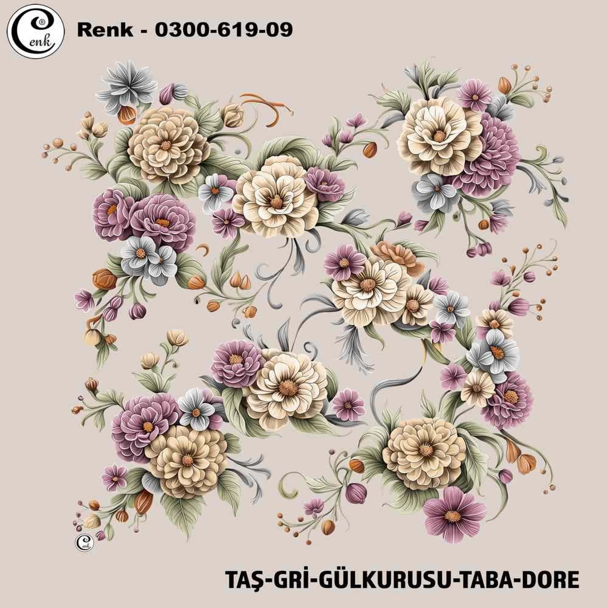 Cenk Desenli Oyalık Yazma 619-09