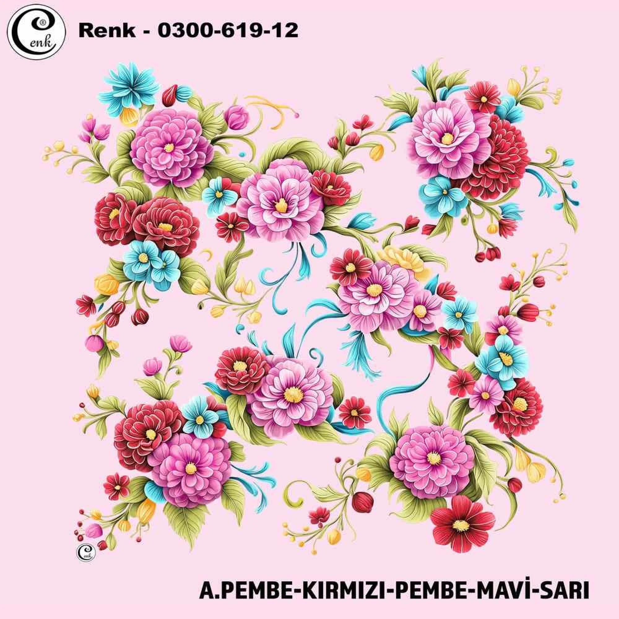 Cenk Desenli Oyalık Yazma 619-12