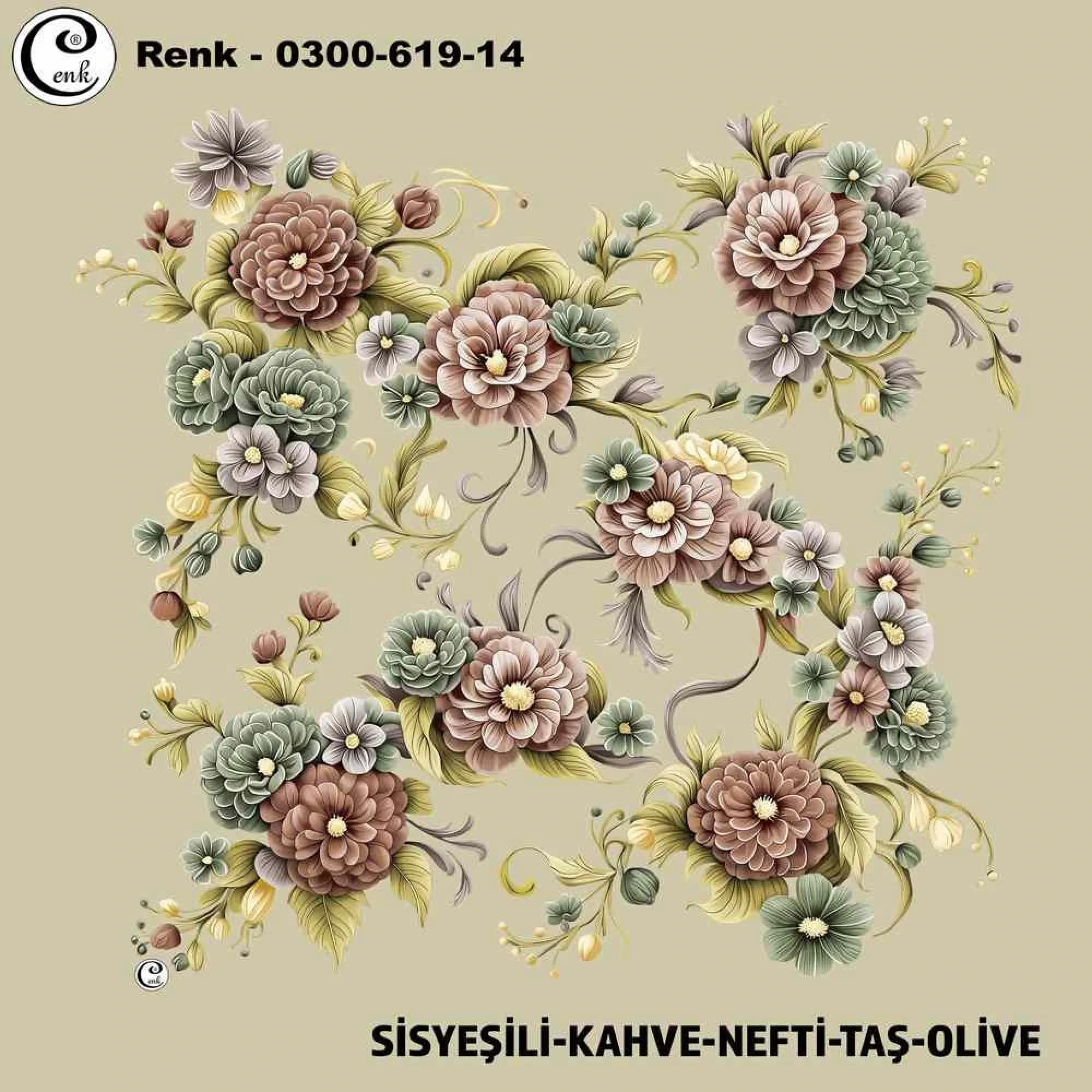 Cenk Desenli Oyalık Yazma 619-14