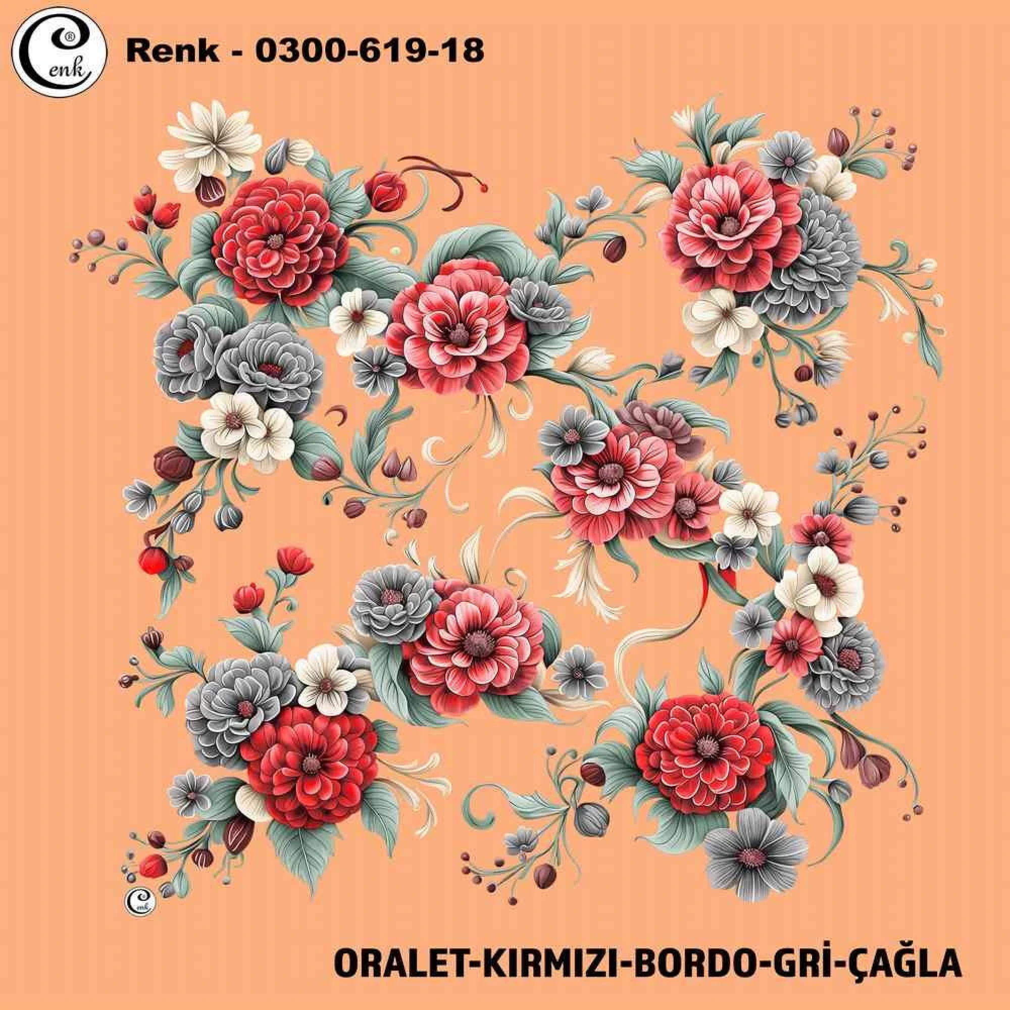 Cenk Desenli Oyalık Yazma 619-18