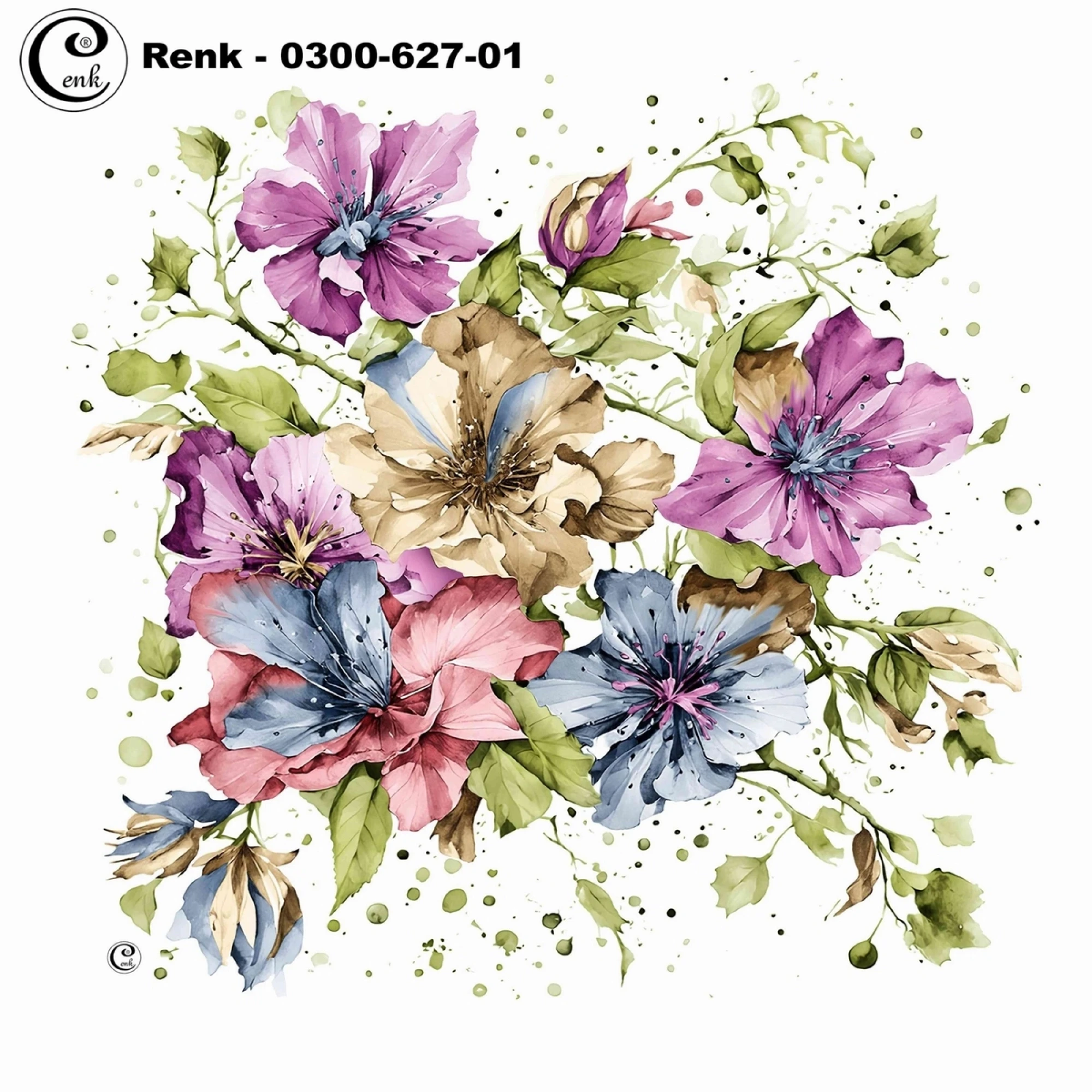 Cenk Desenli Oyalık Yazma 627-01