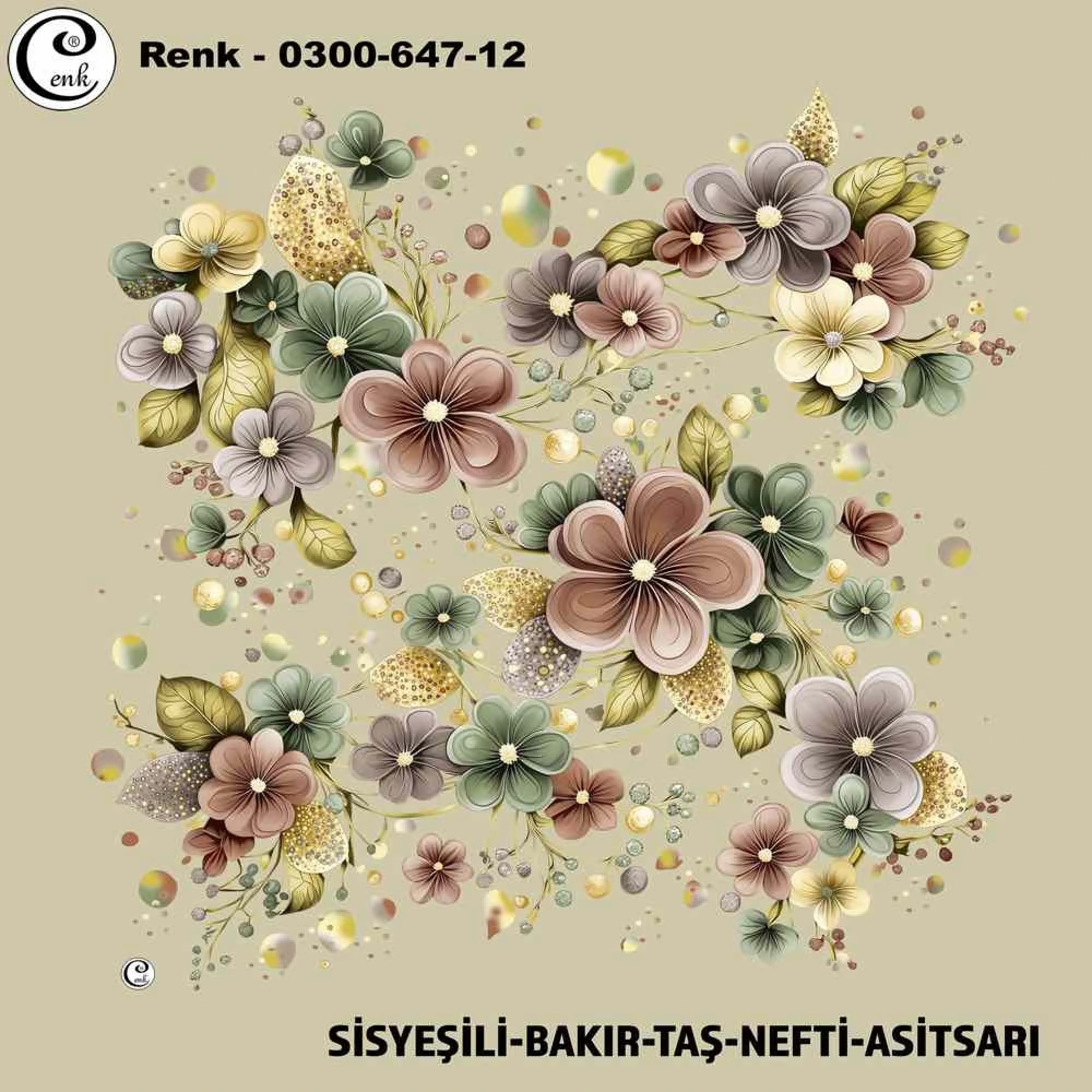 Cenk Desenli Oyalık Yazma 647-12