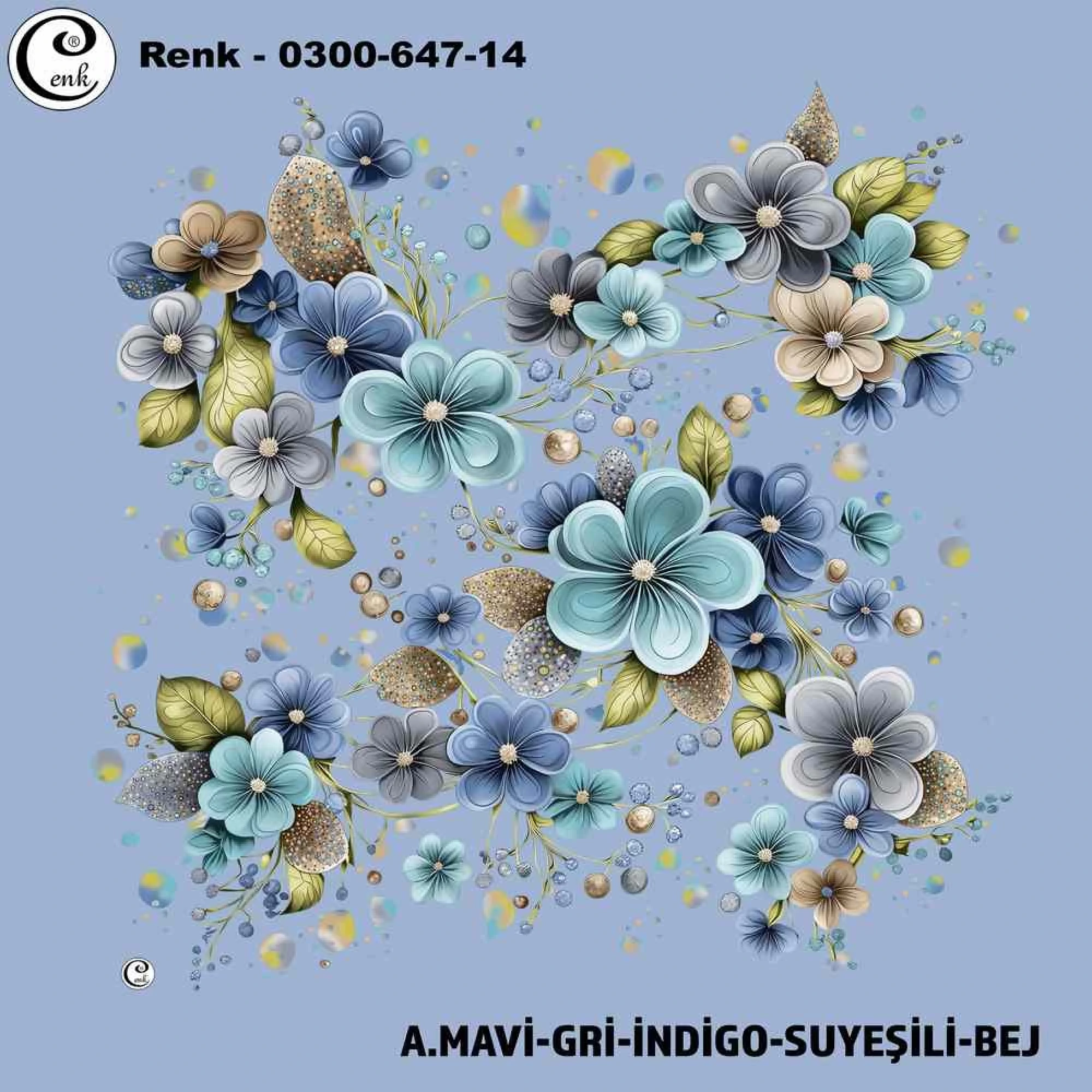 Cenk Desenli Oyalık Yazma 647-14