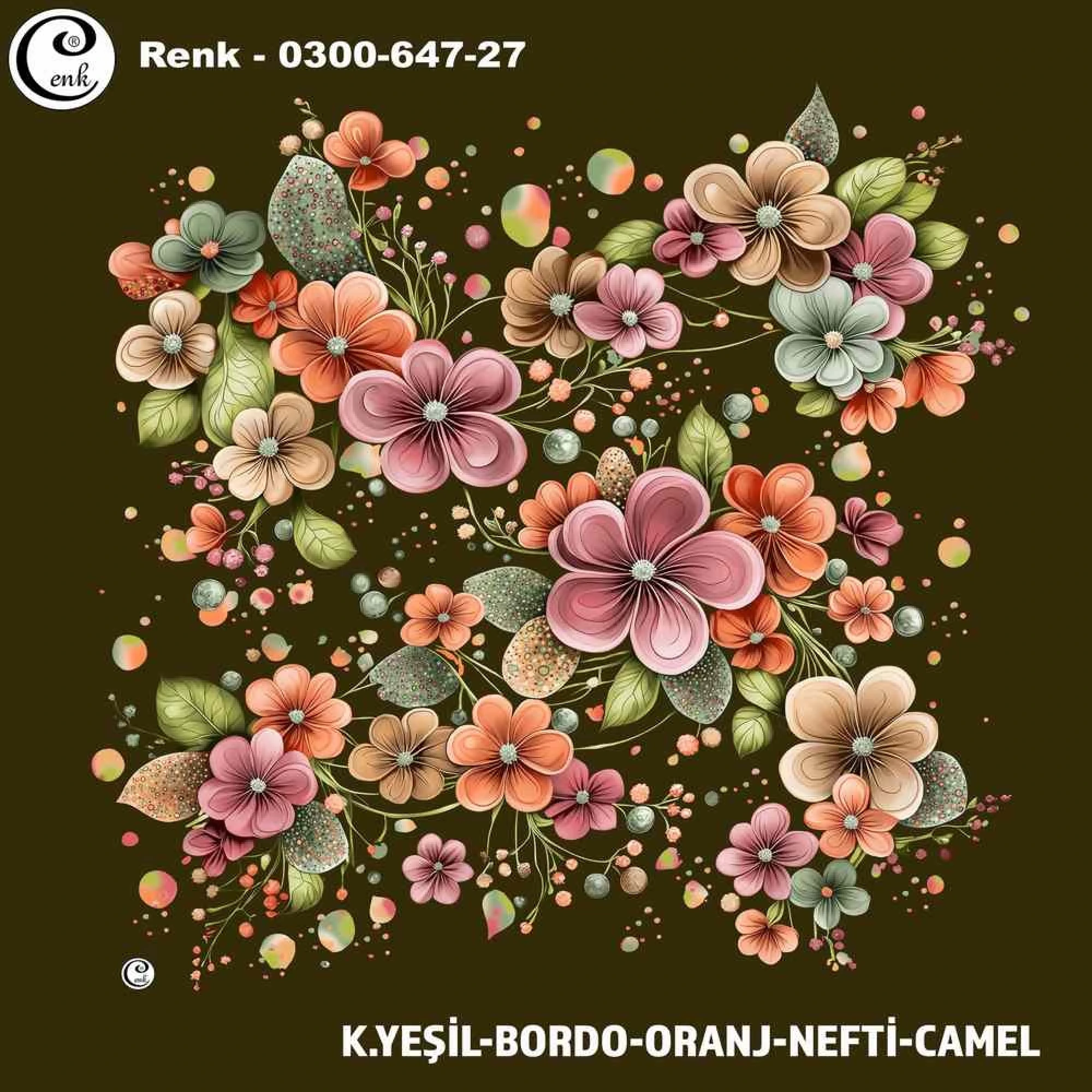Cenk Desenli Oyalık Yazma 647-27