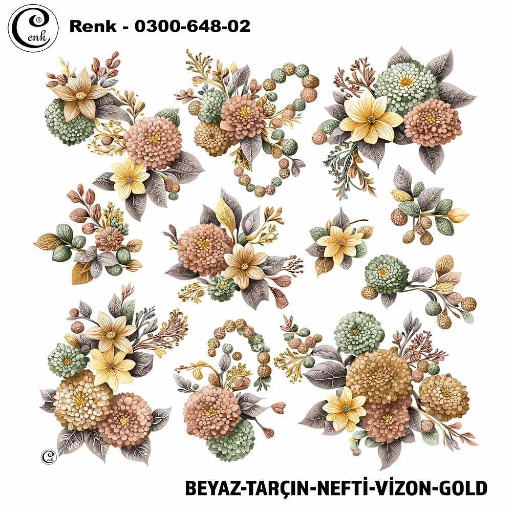 Cenk Desenli Oyalık Yazma 648-02