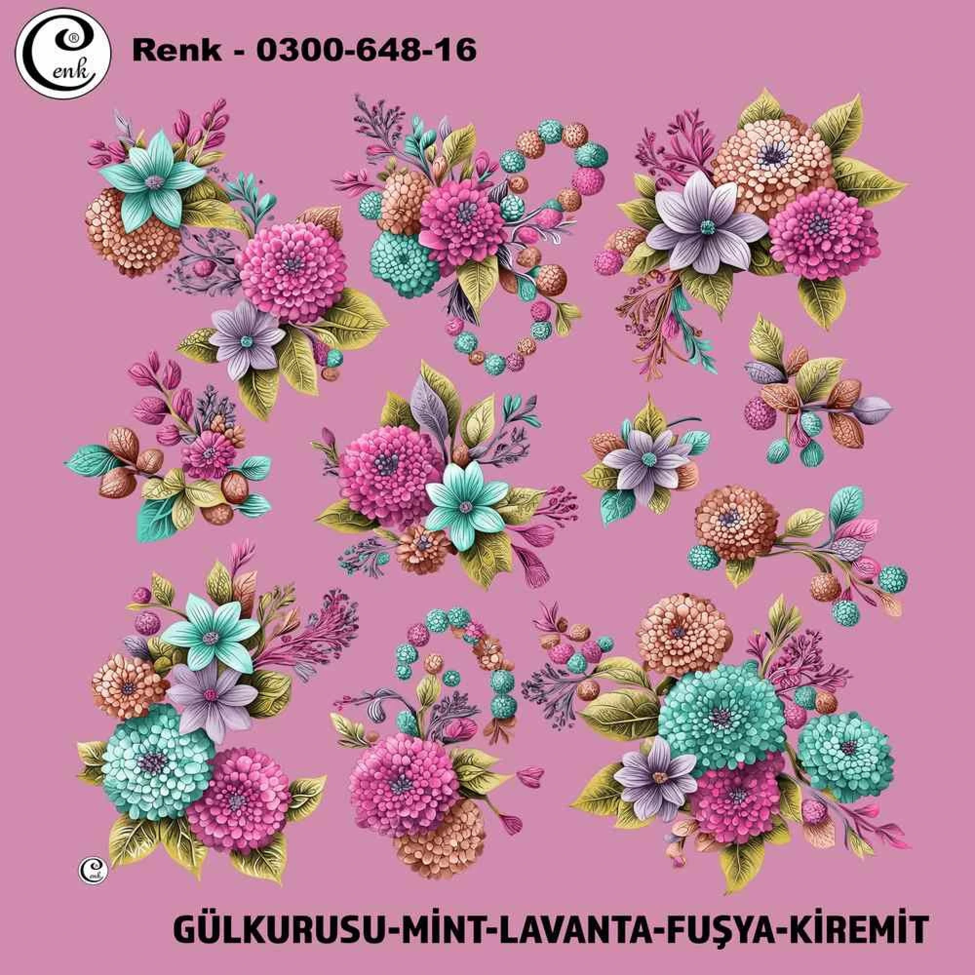 Cenk Desenli Oyalık Yazma 648-16