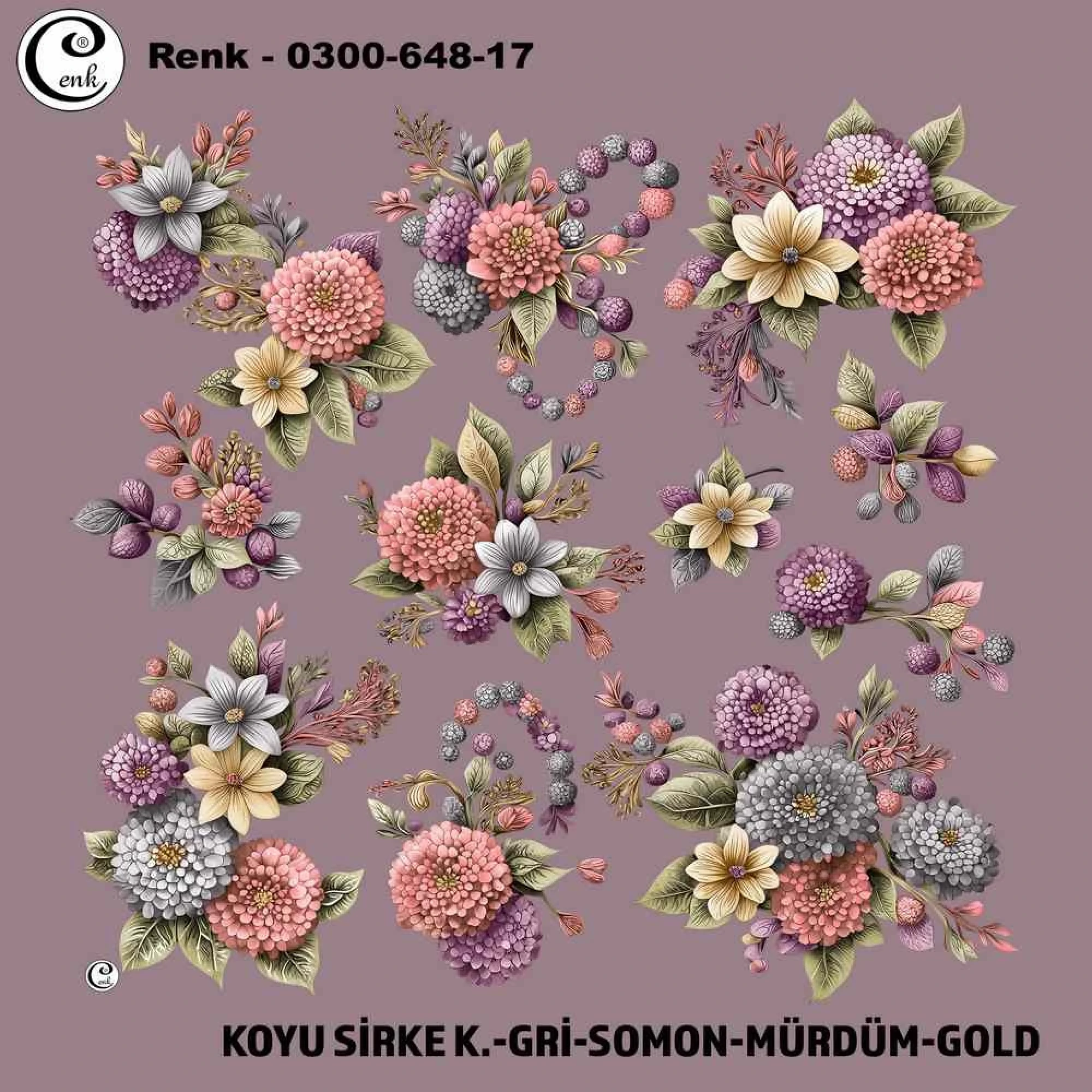 Cenk Desenli Oyalık Yazma 648-17