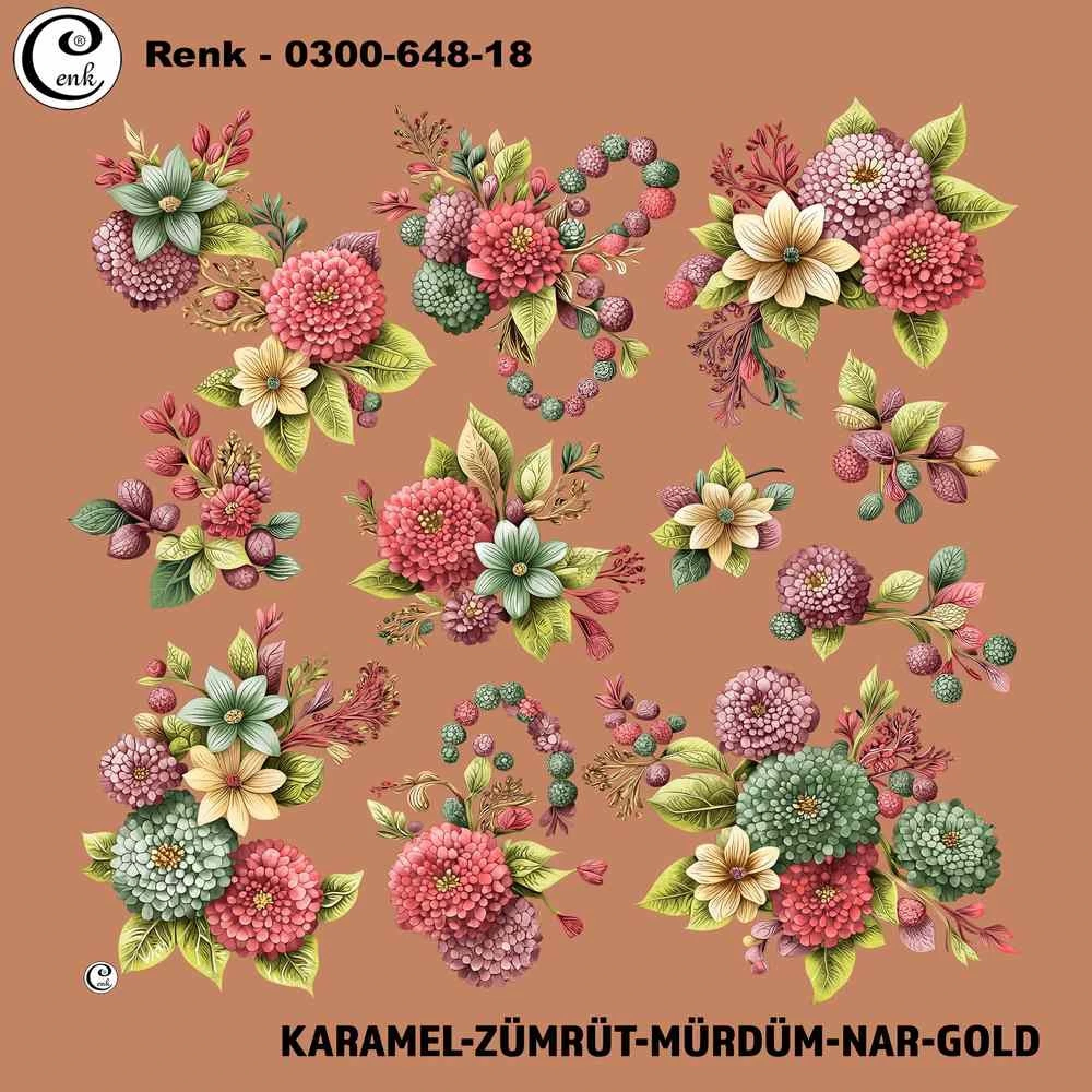 Cenk Desenli Oyalık Yazma 648-18