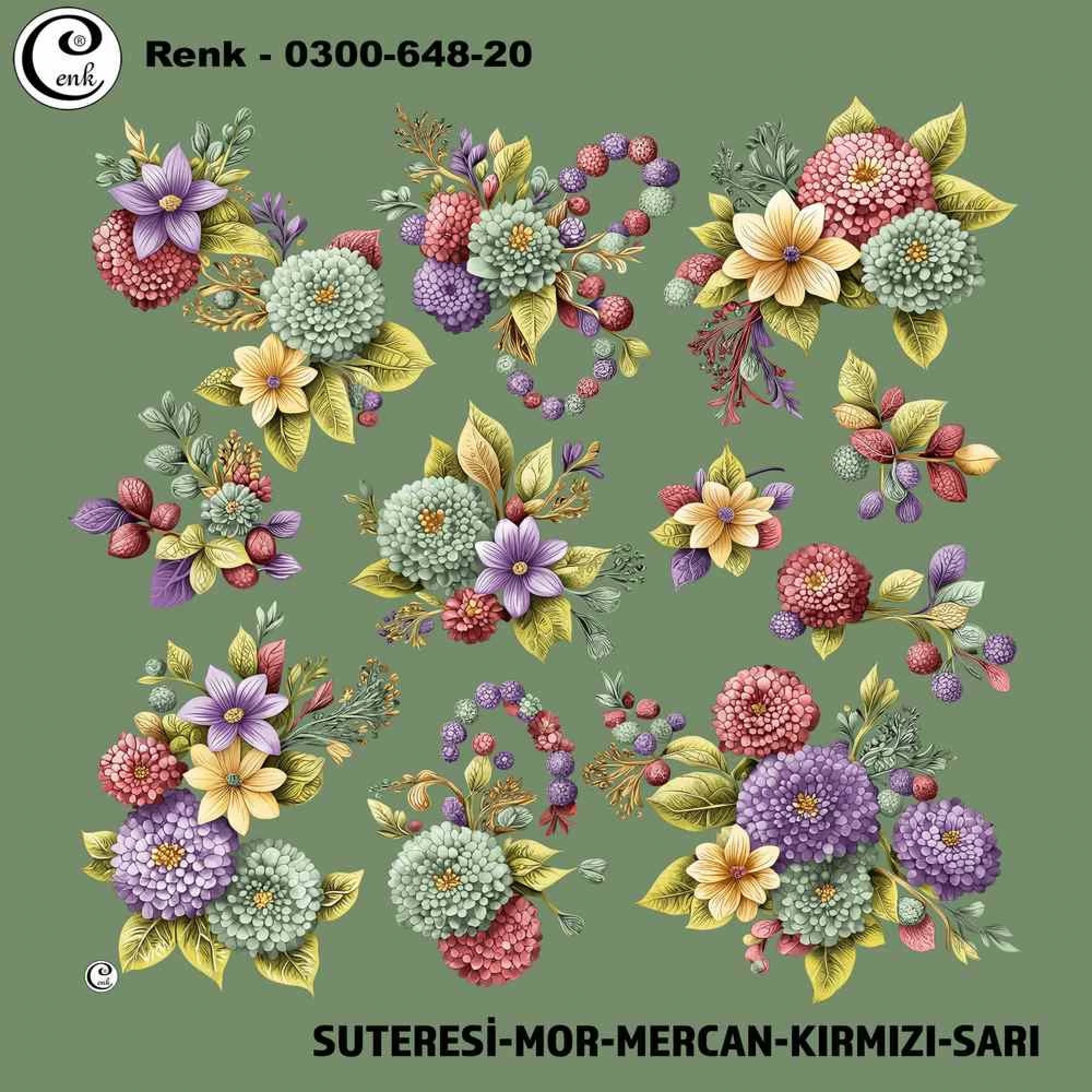 Cenk Desenli Oyalık Yazma 648-20