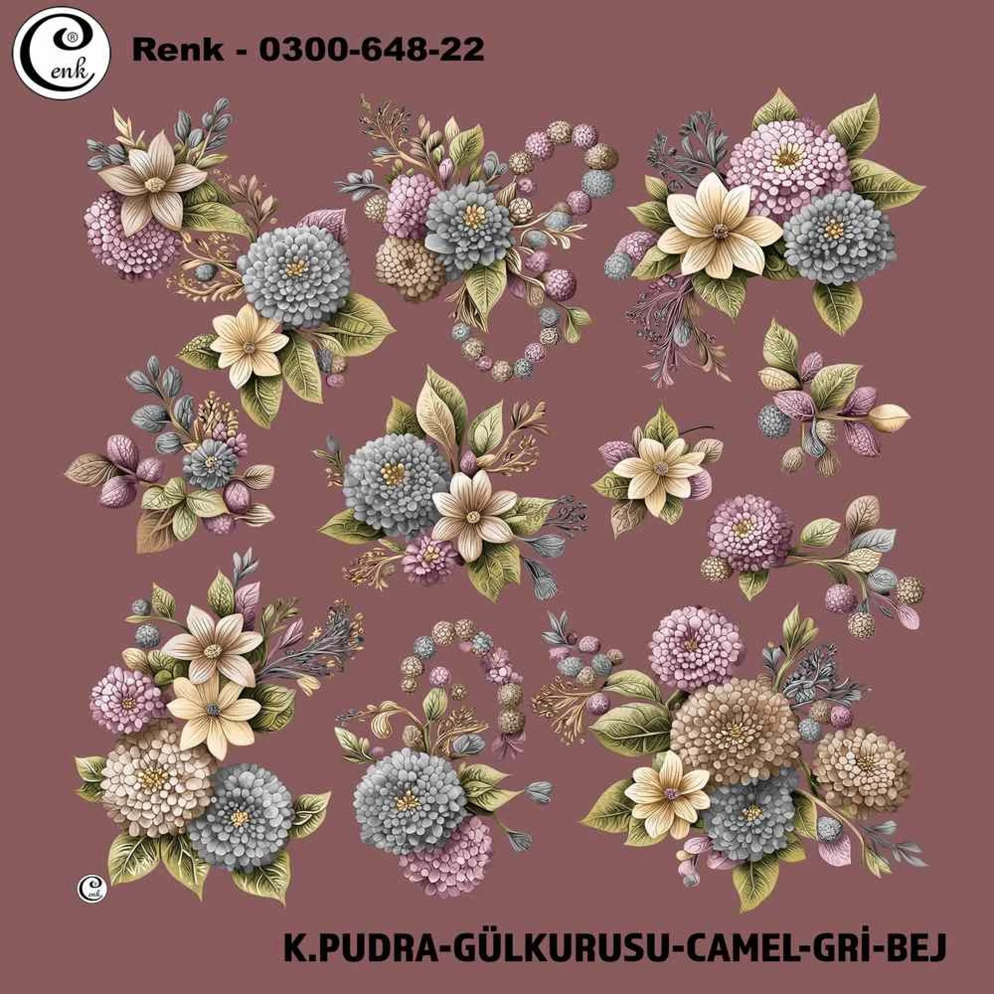 Cenk Desenli Oyalık Yazma 648-22