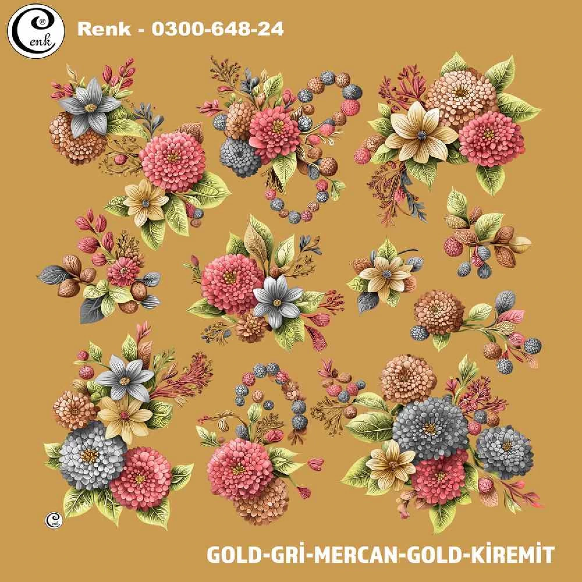 Cenk Desenli Oyalık Yazma 648-24