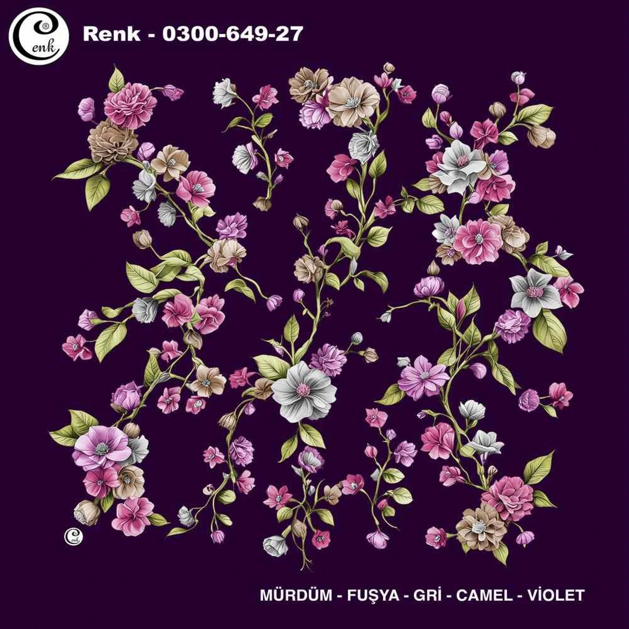 Cenk Desenli Oyalık Yazma 649-27