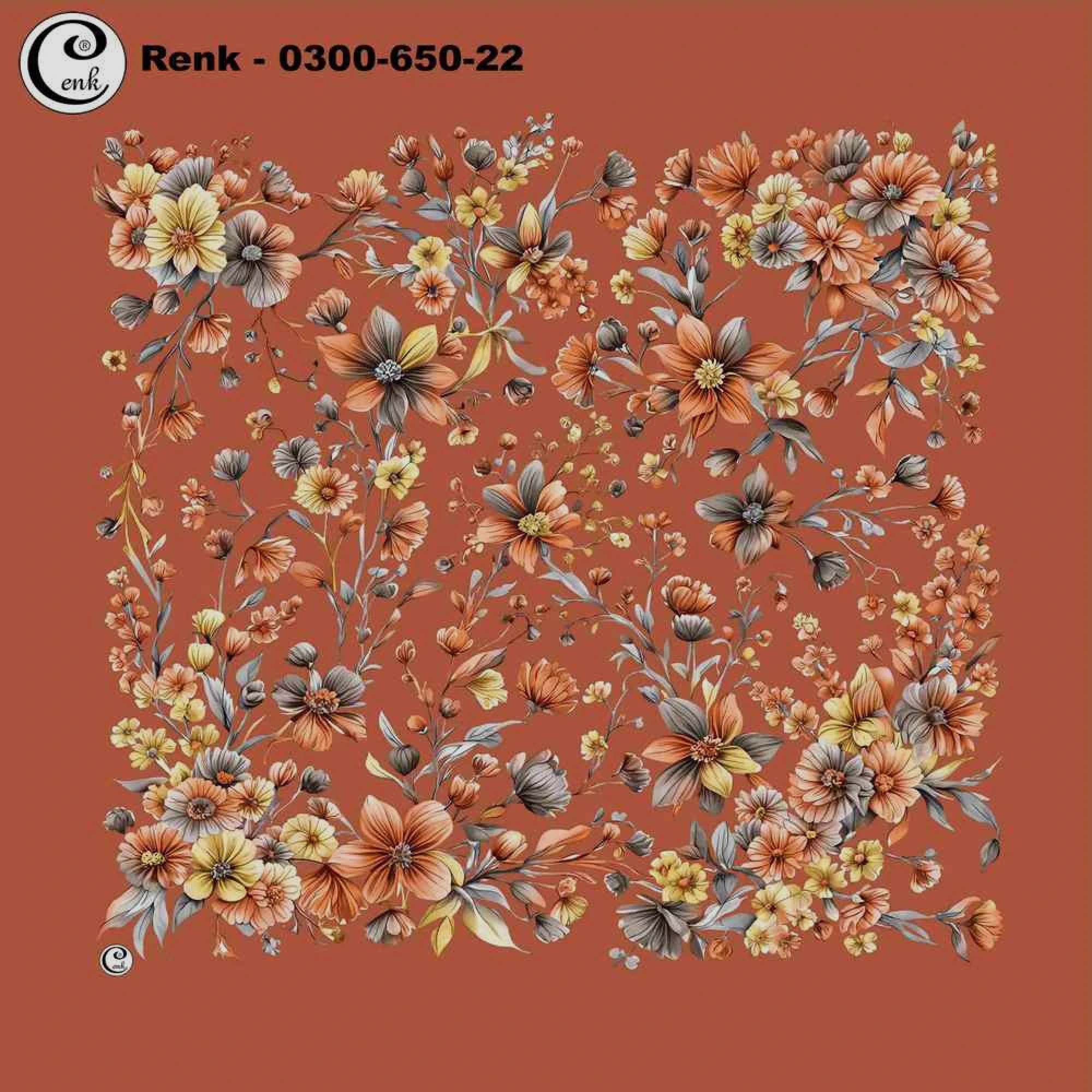 Cenk Desenli Oyalık Yazma 650-22
