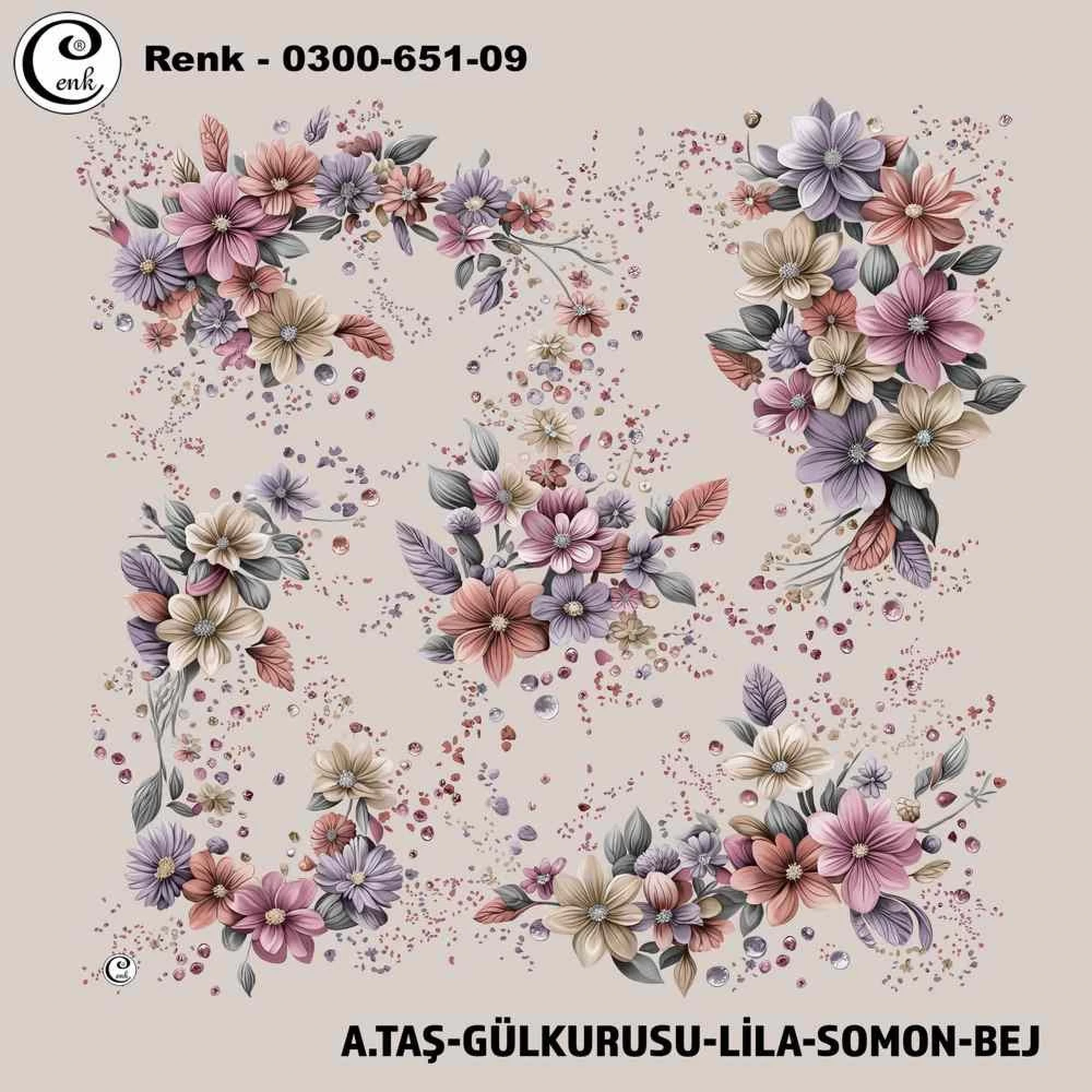 Cenk Desenli Oyalık Yazma 651-09