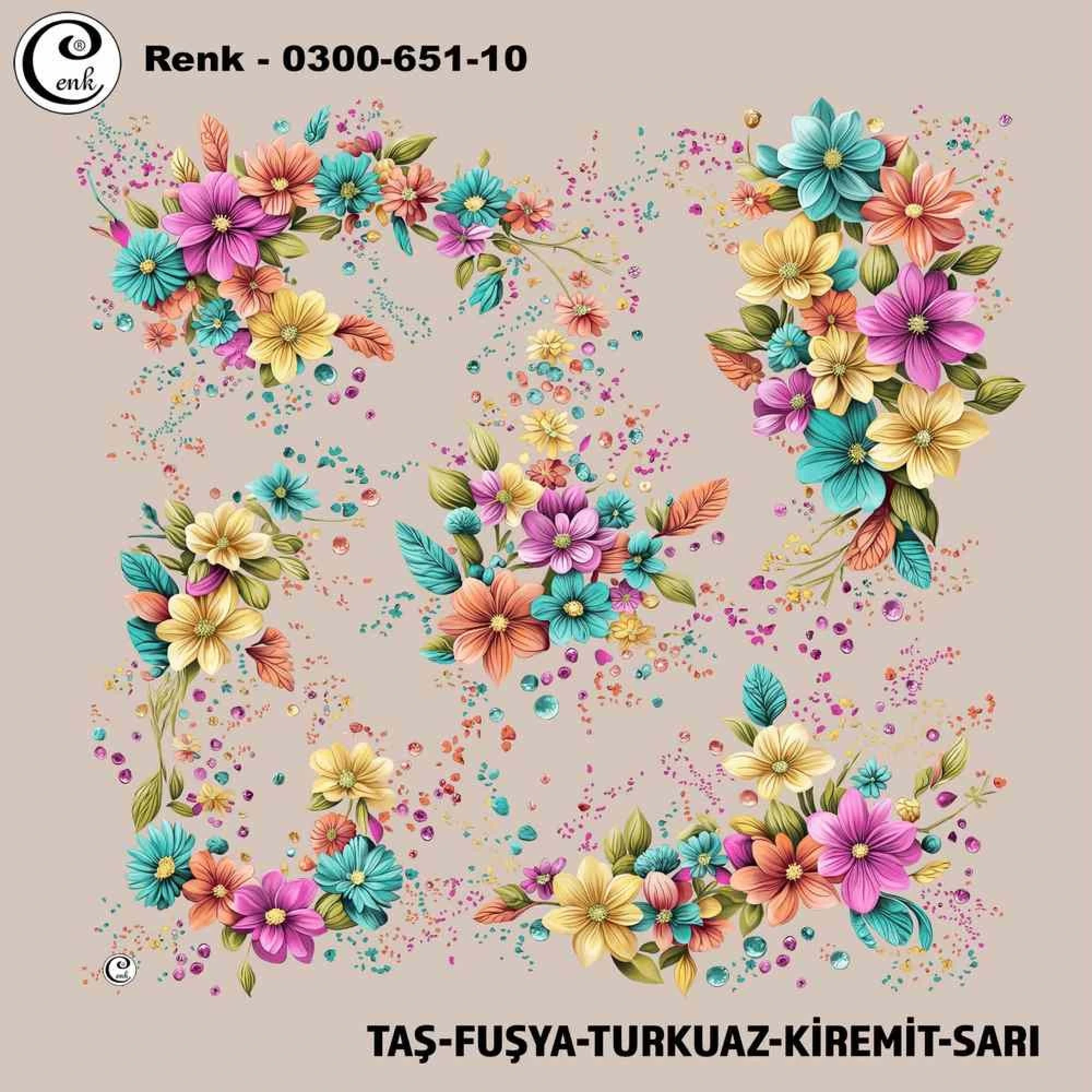 Cenk Desenli Oyalık Yazma 651-10