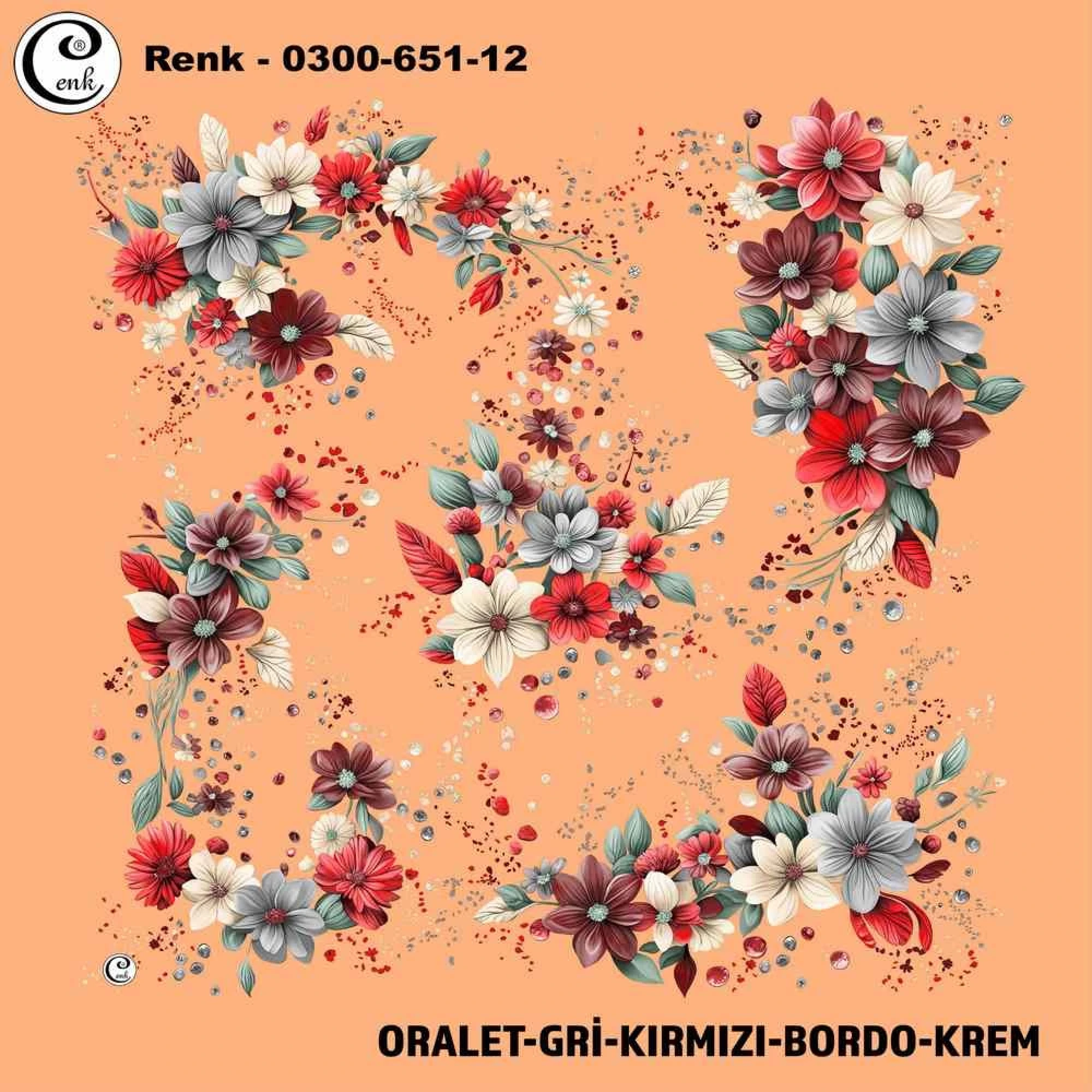 Cenk Desenli Oyalık Yazma 651-12
