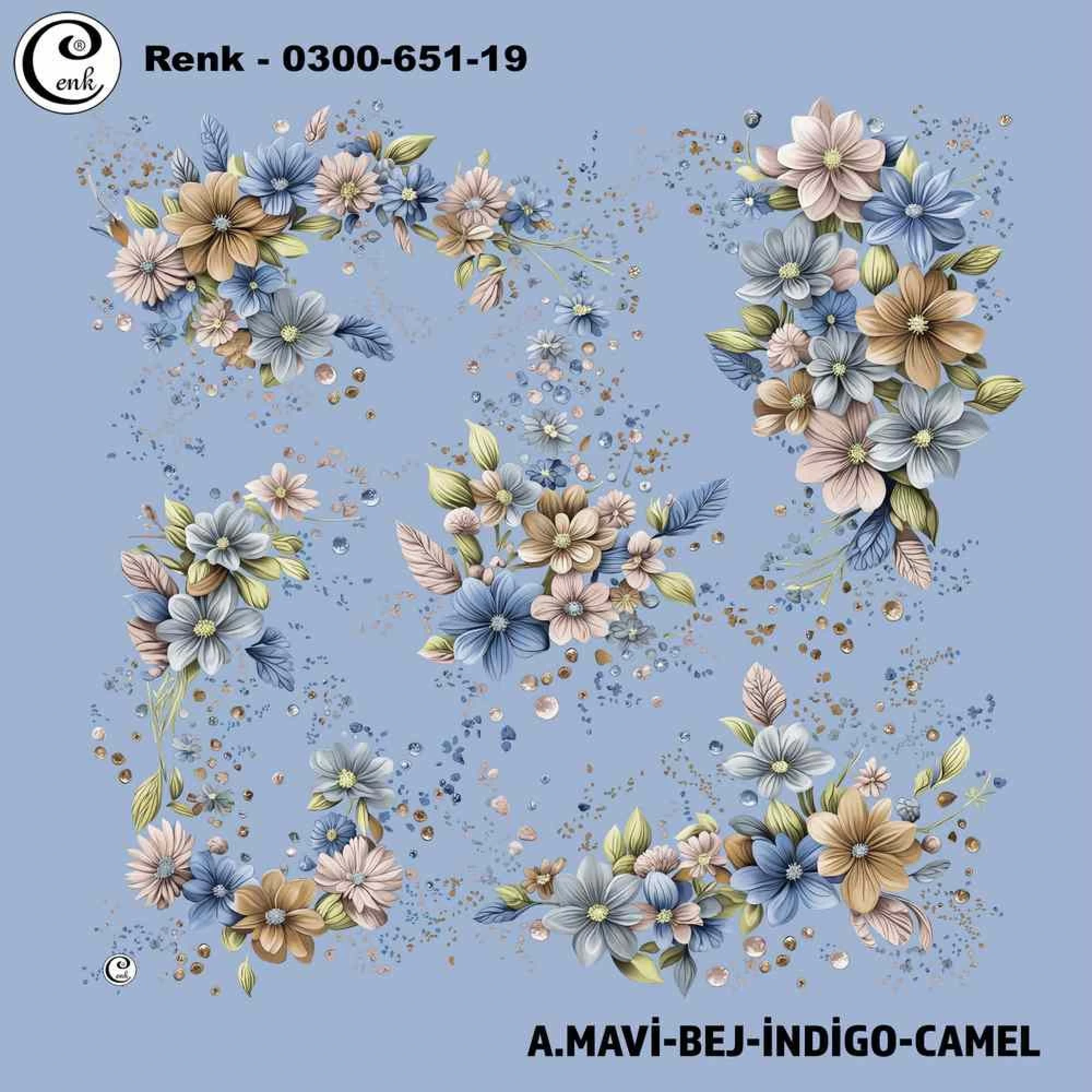 Cenk Desenli Oyalık Yazma 651-19