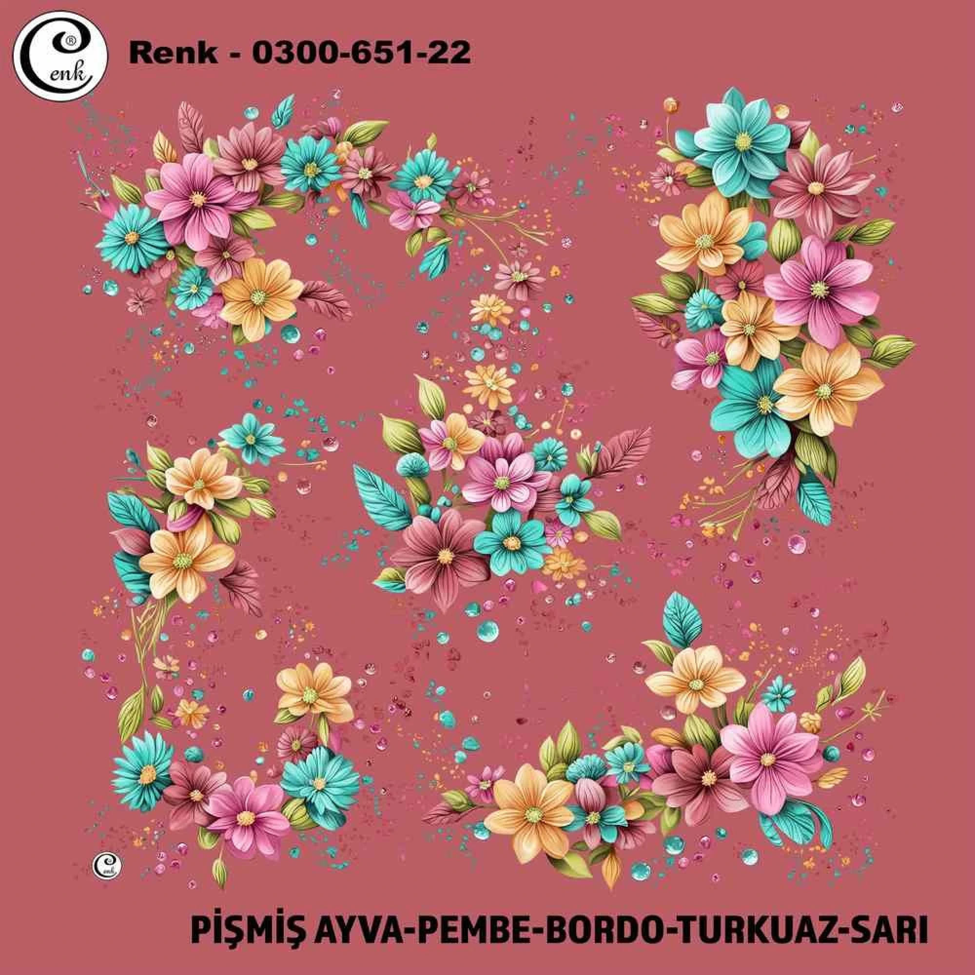 Cenk Desenli Oyalık Yazma 651-22