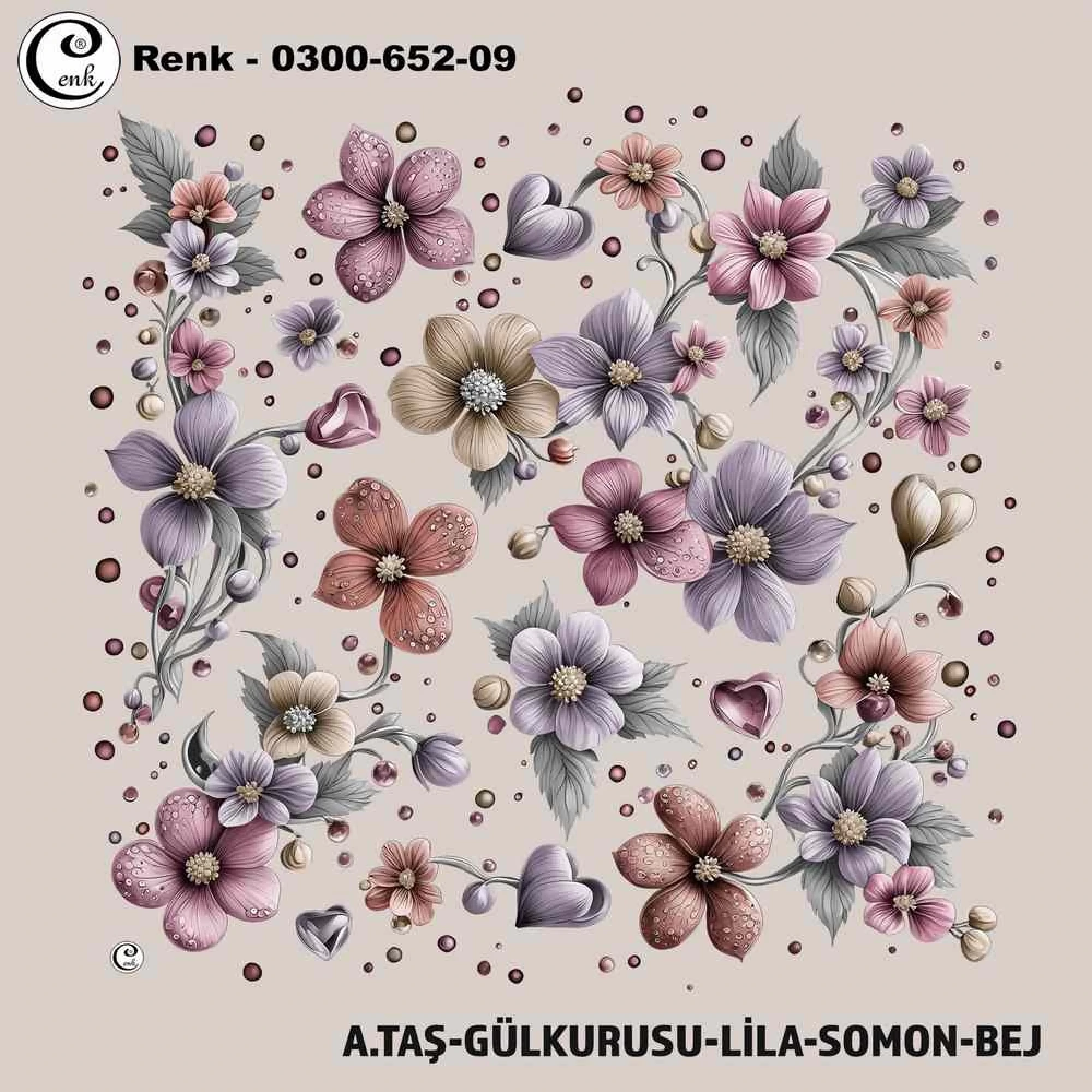 Cenk Desenli Oyalık Yazma 652-09
