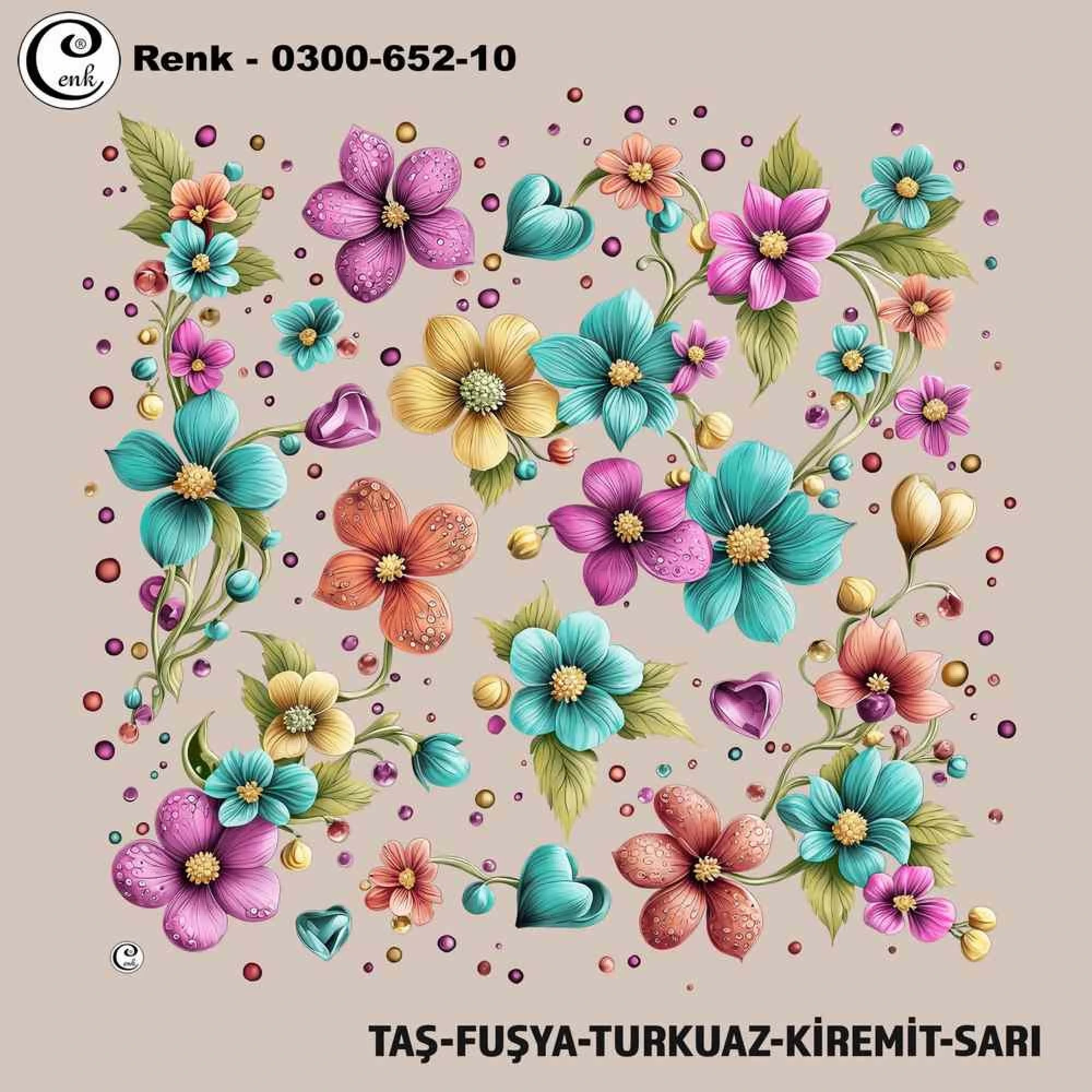 Cenk Desenli Oyalık Yazma 652-10