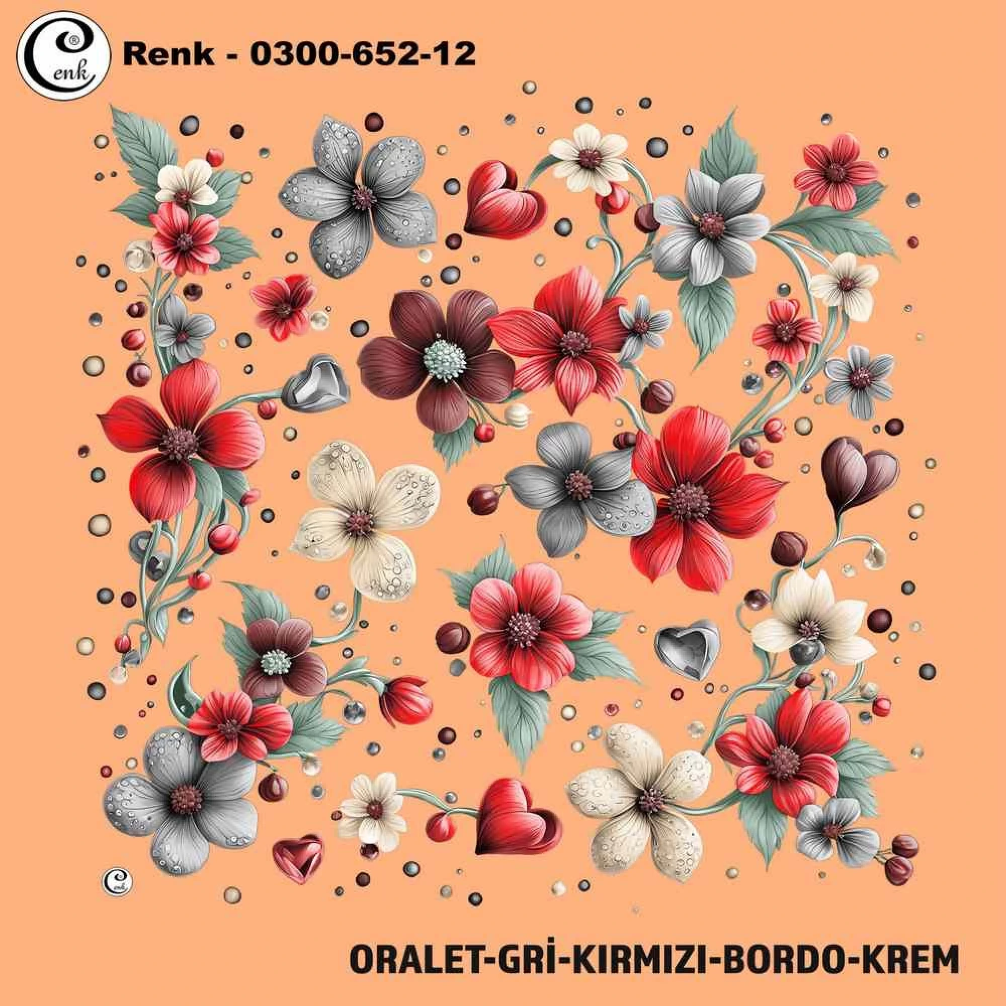 Cenk Desenli Oyalık Yazma 652-12