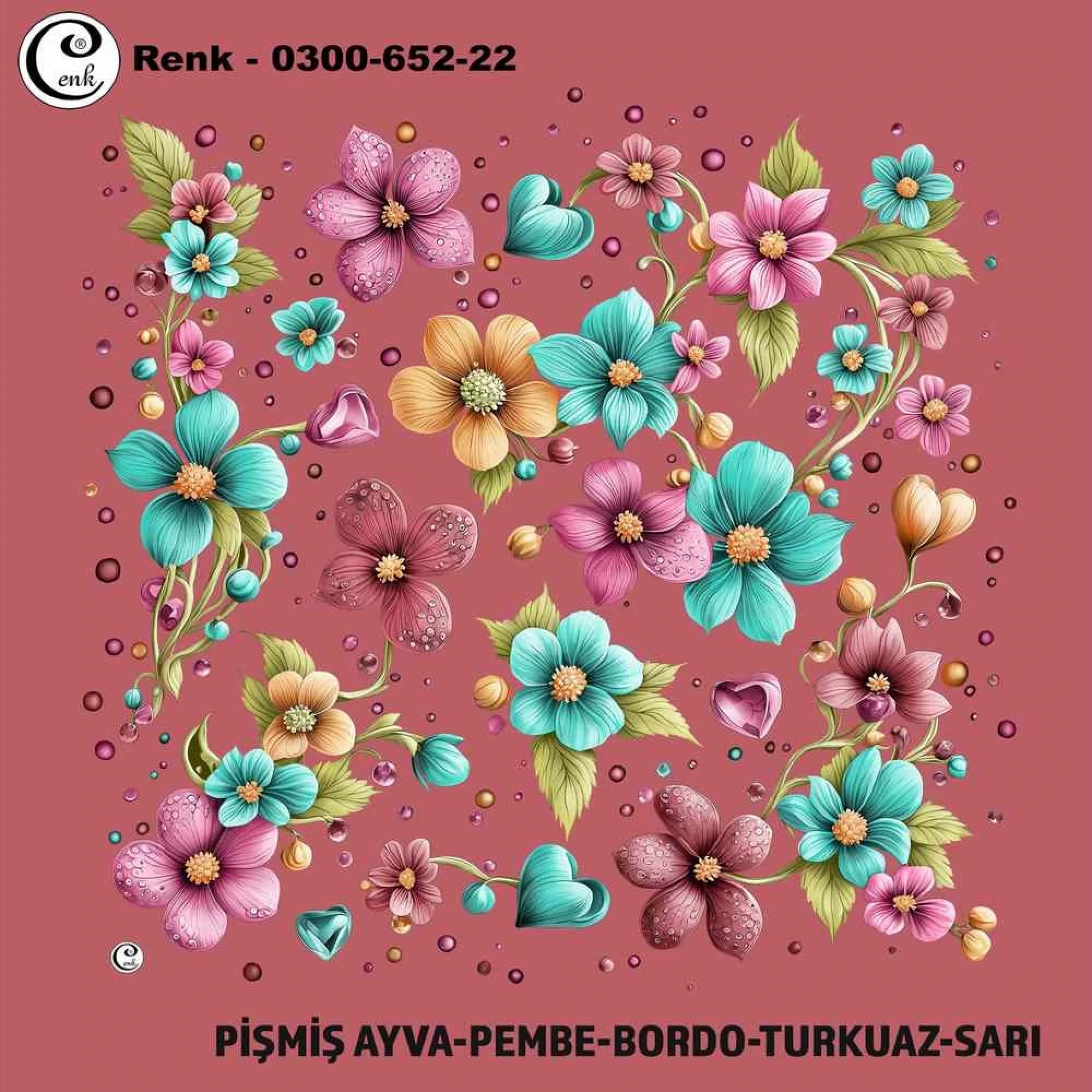 Cenk Desenli Oyalık Yazma 652-22