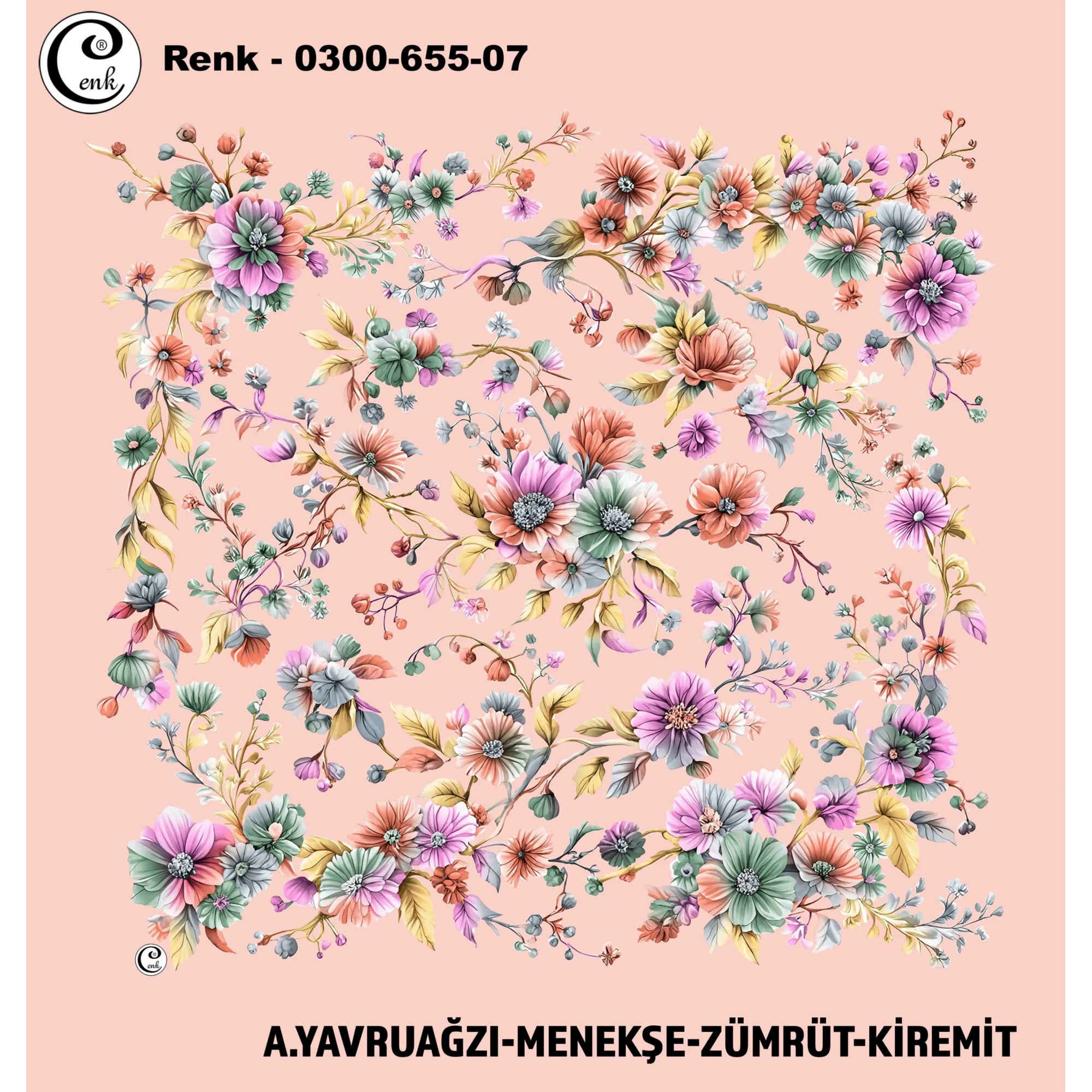 Cenk Desenli Oyalık Yazma 655-07