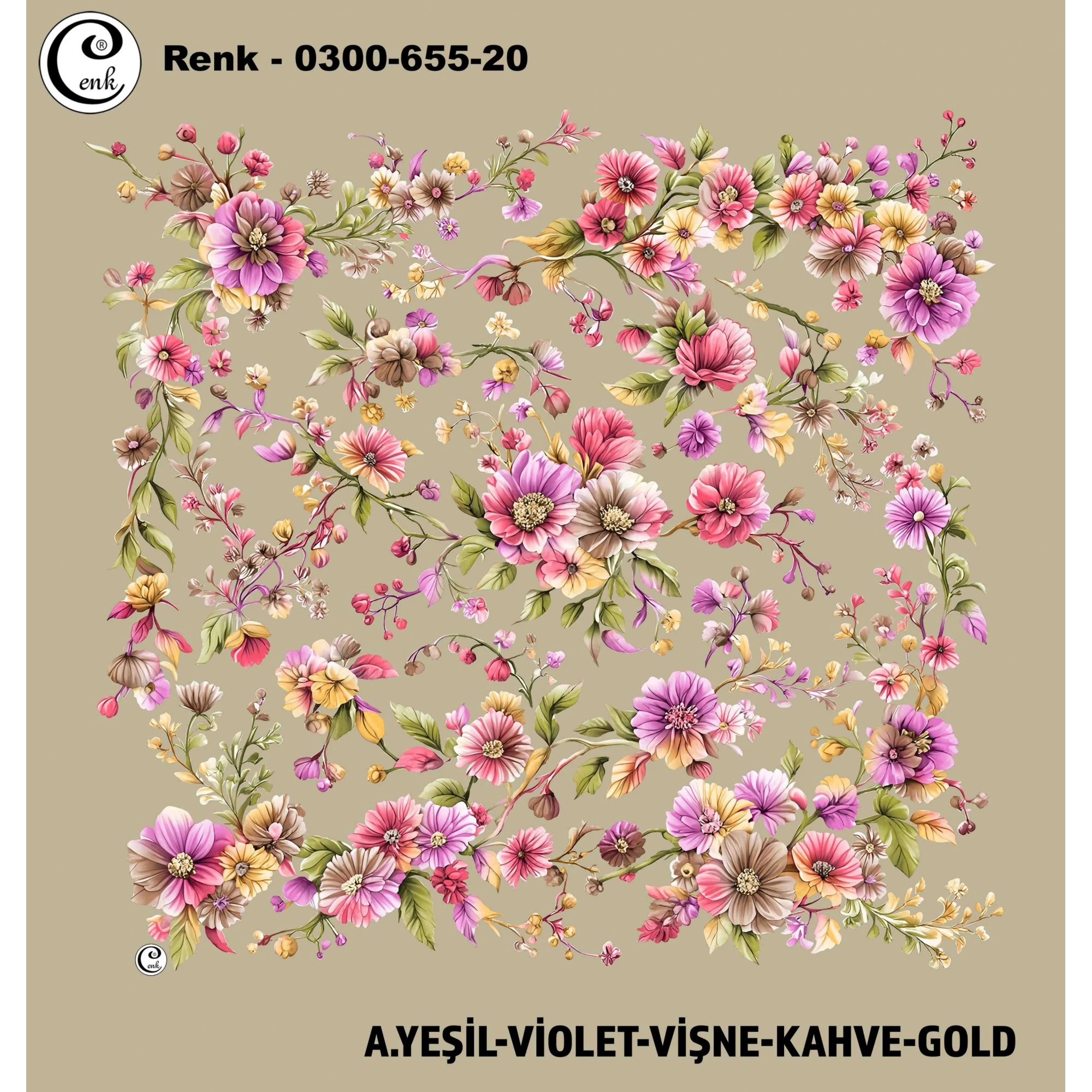 Cenk Desenli Oyalık Yazma 655-20