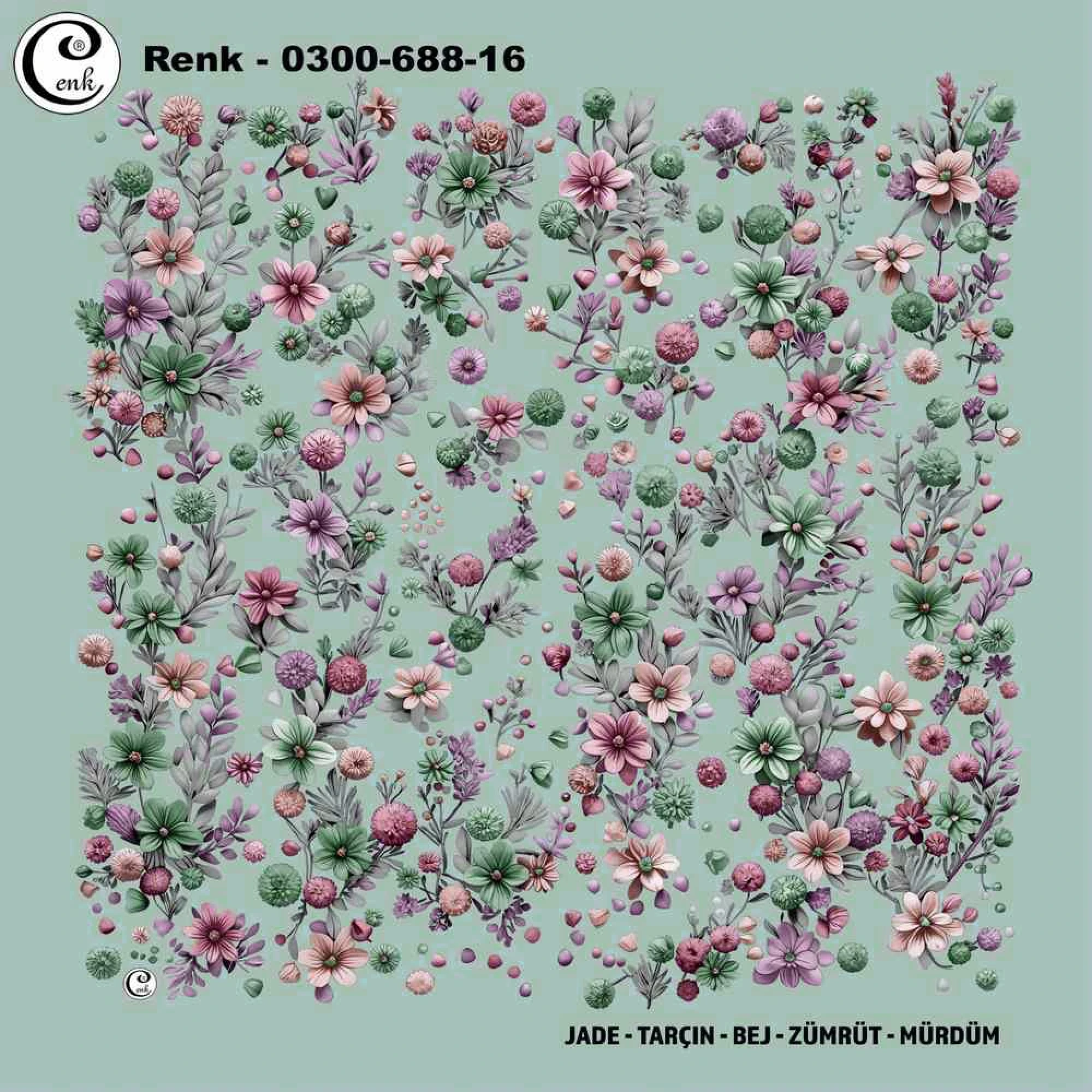 Cenk Desenli Oyalık Yazma 688-16