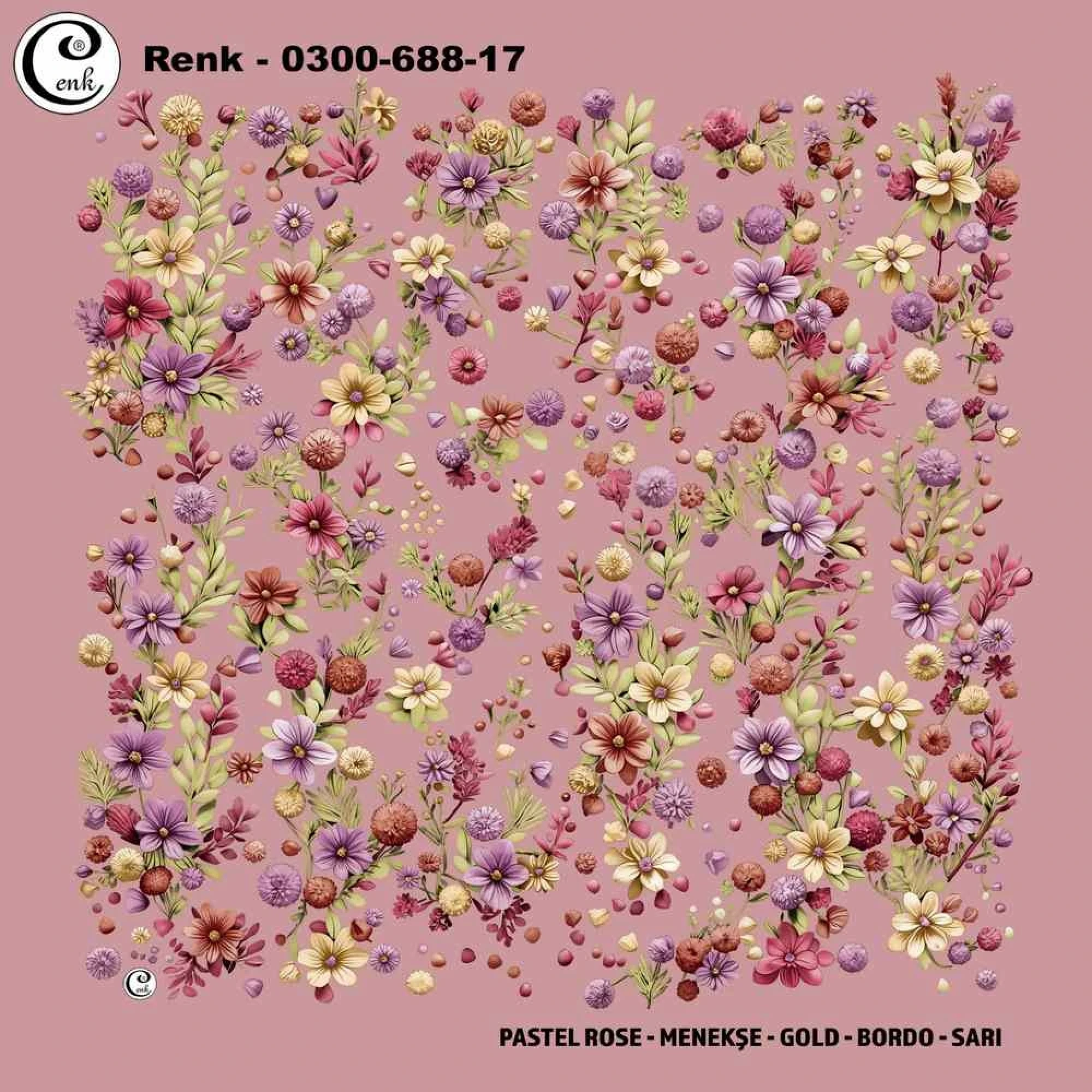 Cenk Desenli Oyalık Yazma 688-17