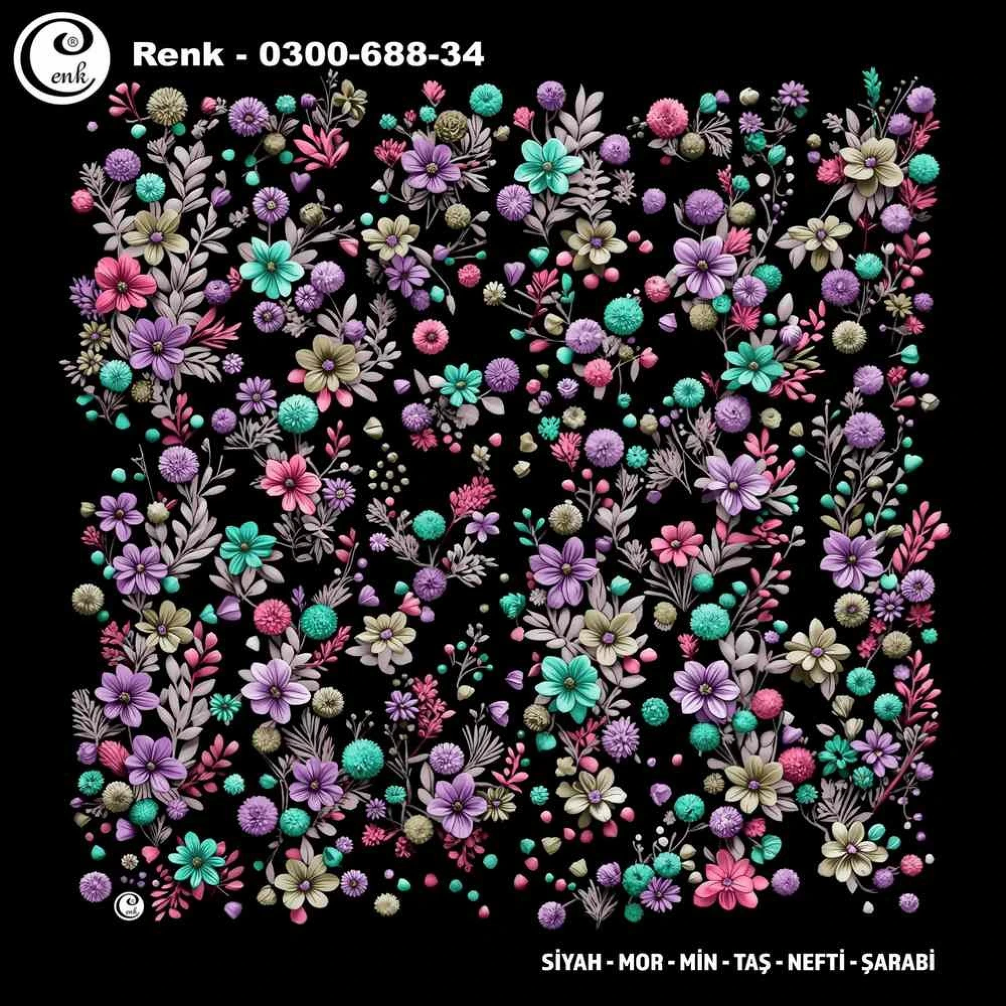 Cenk Desenli Oyalık Yazma 688-34